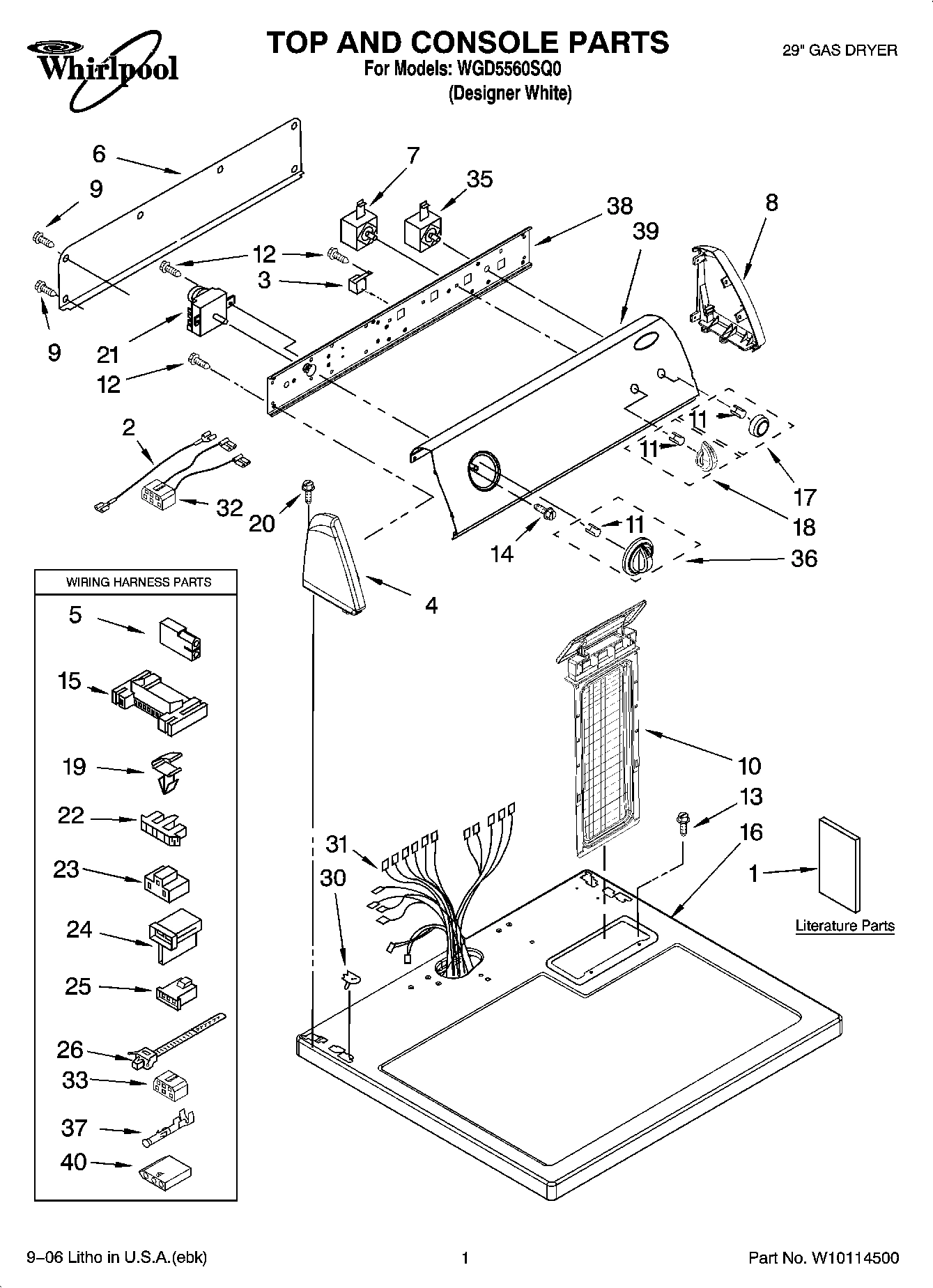 01 - TOP AND CONSOLE PARTS