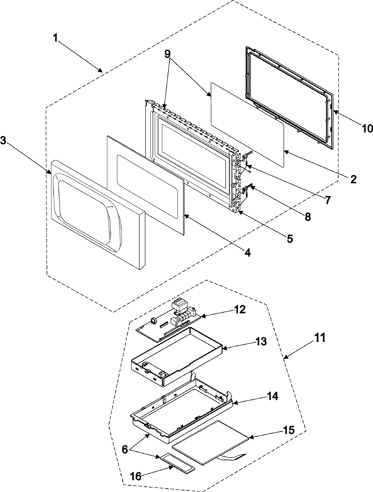 02 - CONTROL PANEL/DOOR ASSEMBLY