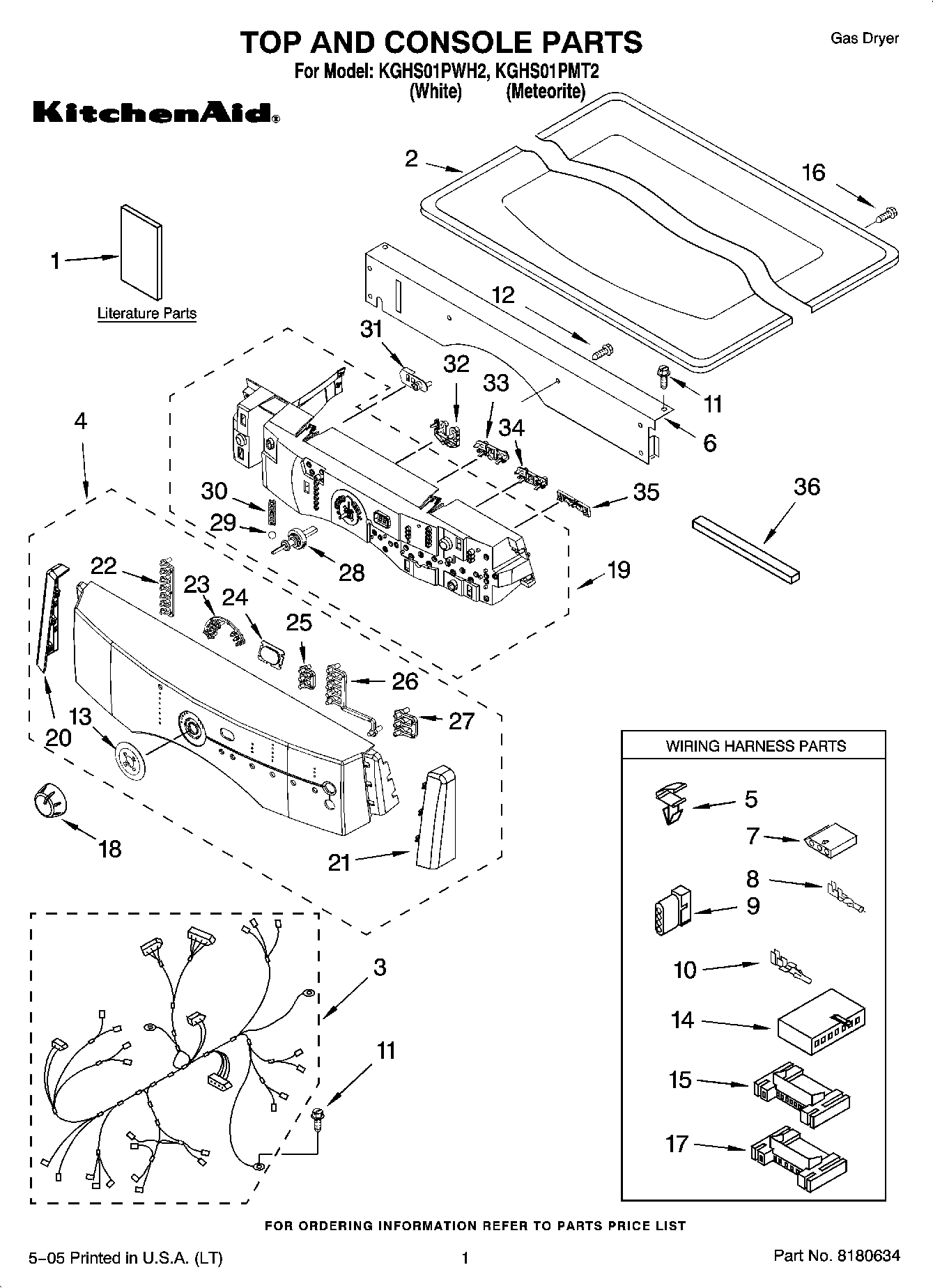01 - TOP AND CONSOLE PARTS