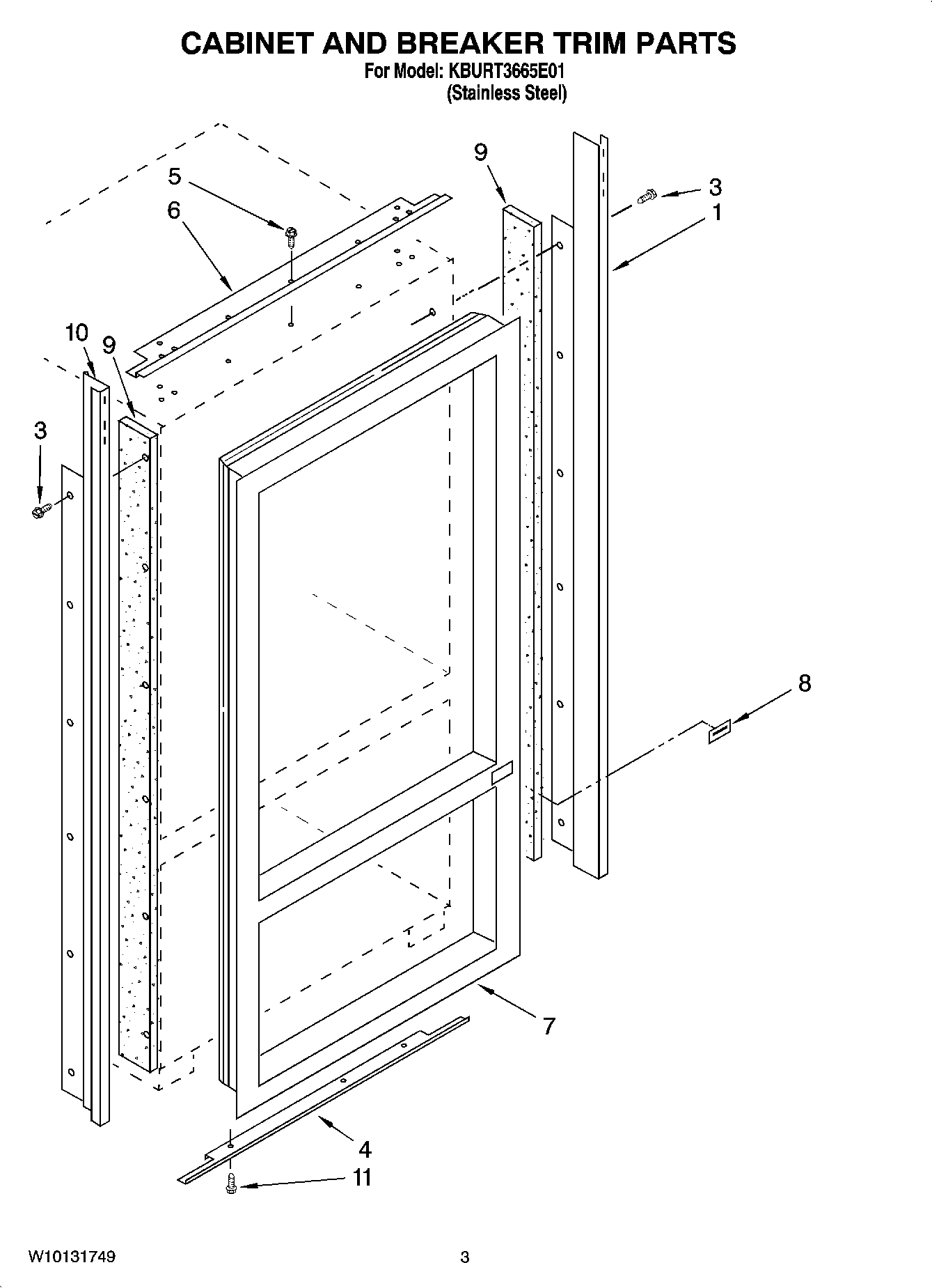 02 - CABINET AND BREAKER TRIM PARTS