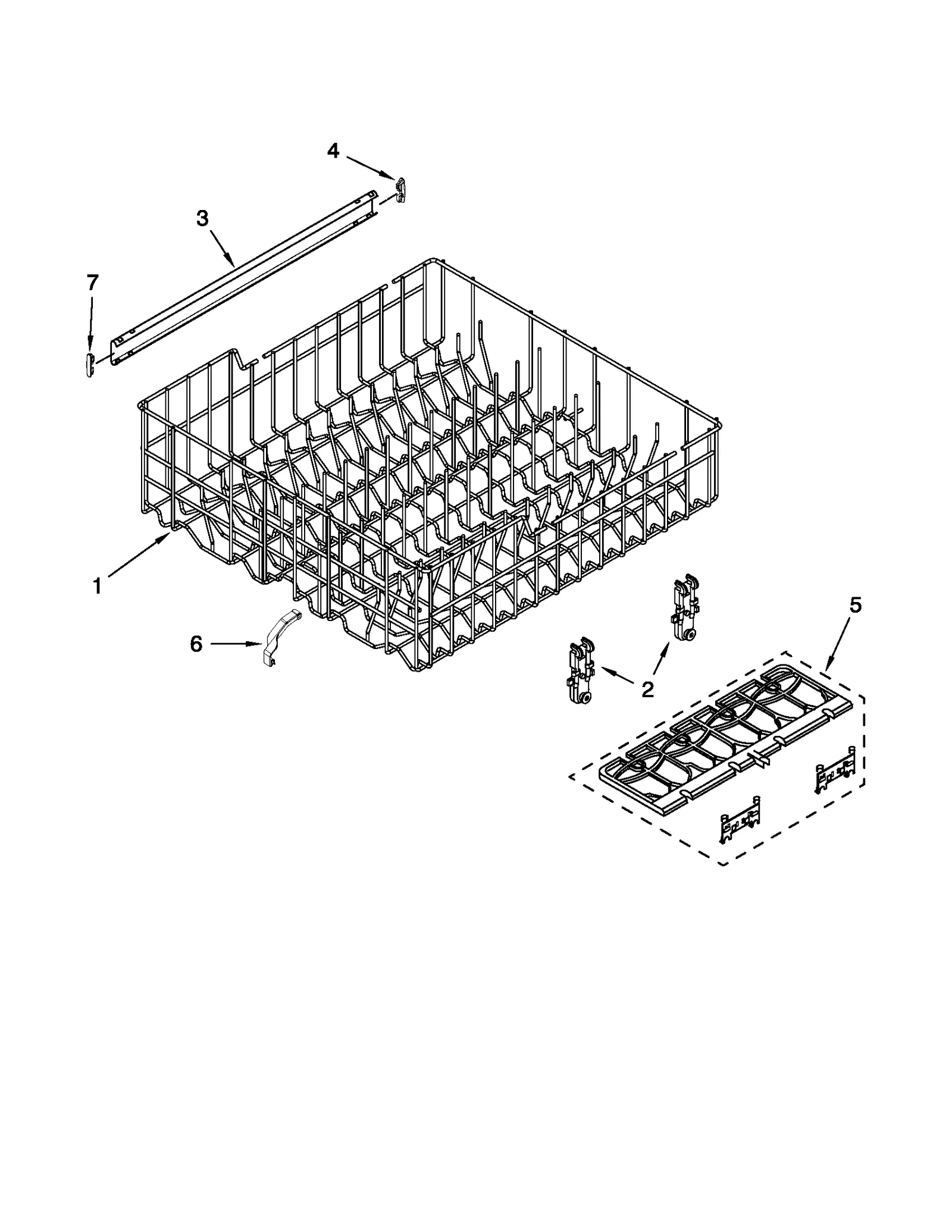 UPPER RACK AND TRACK PARTS