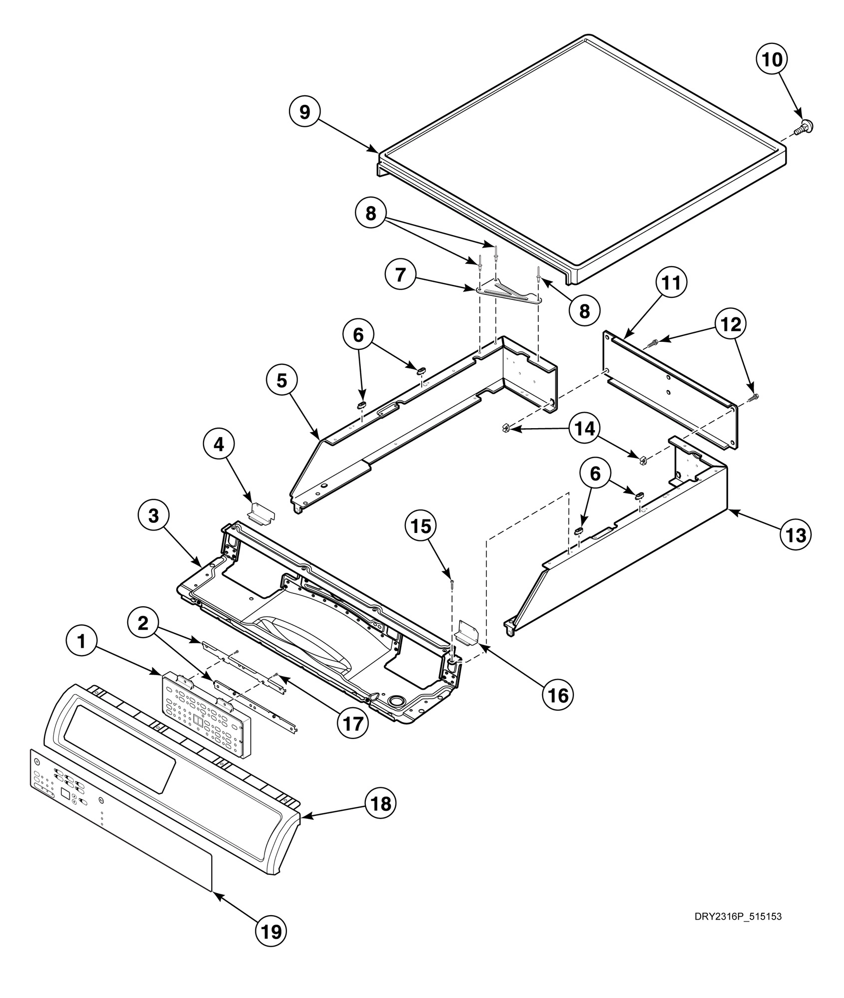 Control Panel and Controls - Front Control