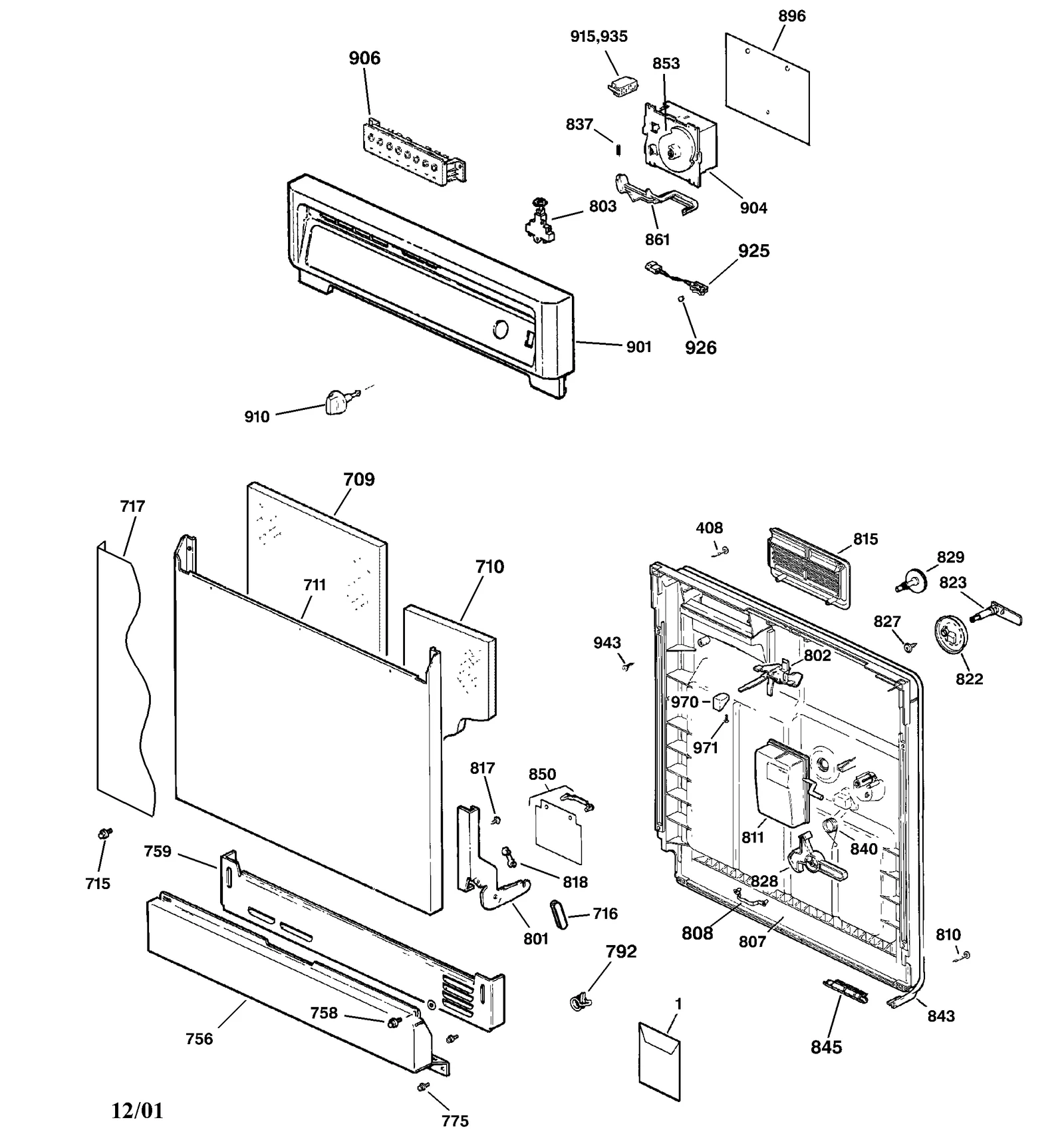ESCUTCHEON & DOOR ASSEMBLY