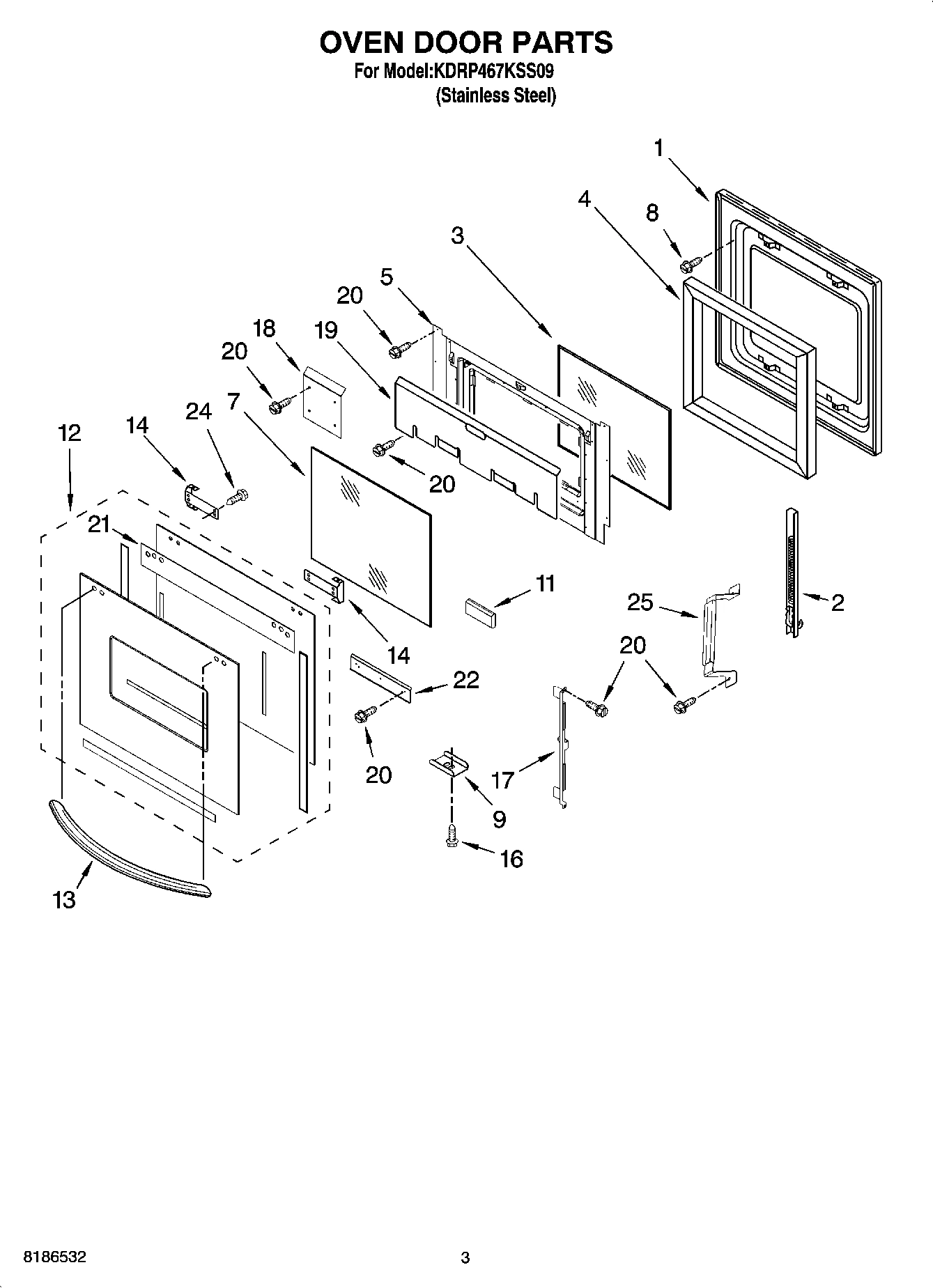 02 - OVEN DOOR PARTS