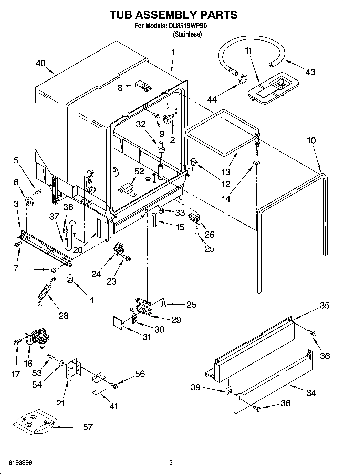 03 - TUB ASSEMBLY PARTS