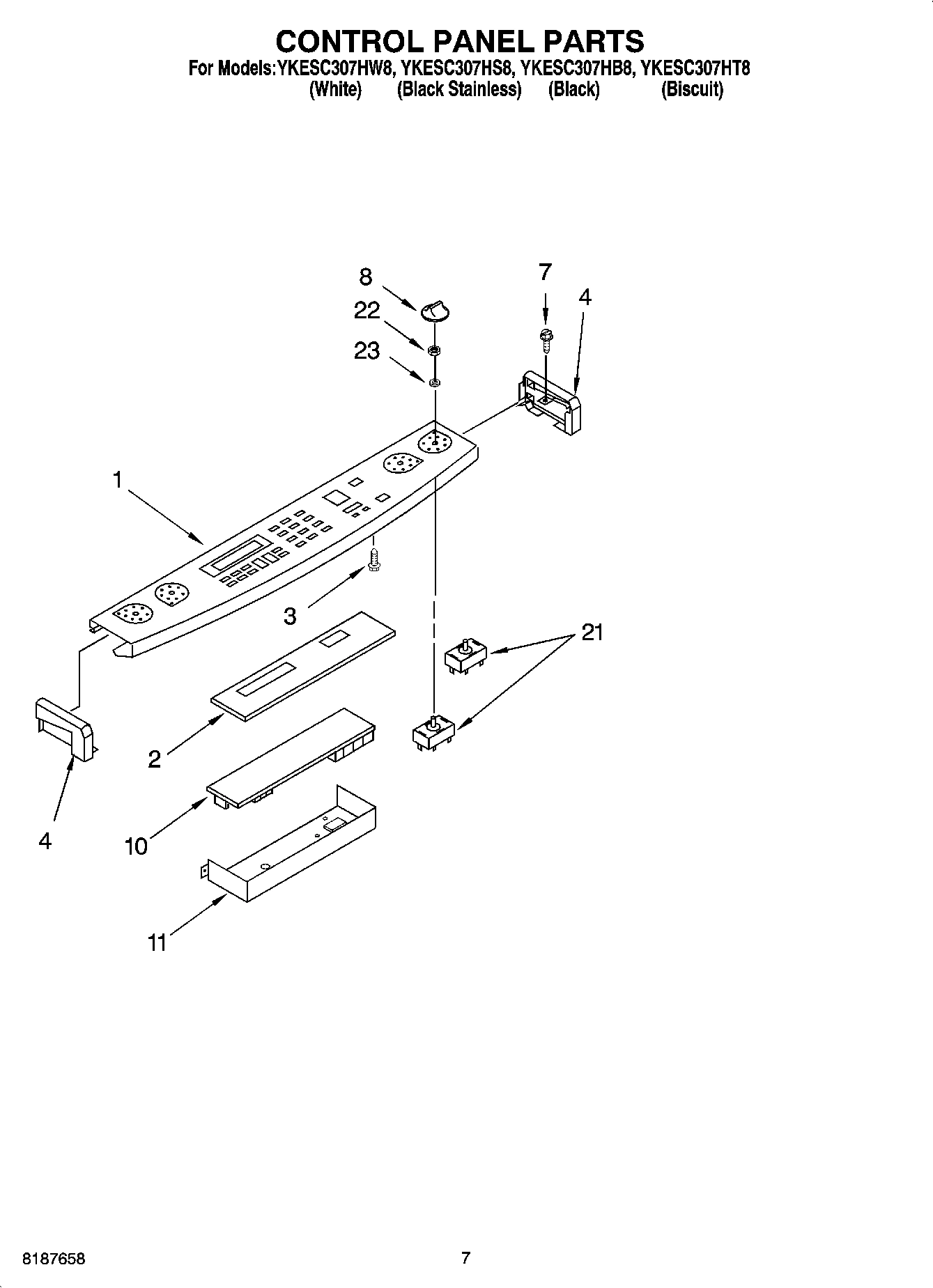 04 - CONTROL PANEL PARTS