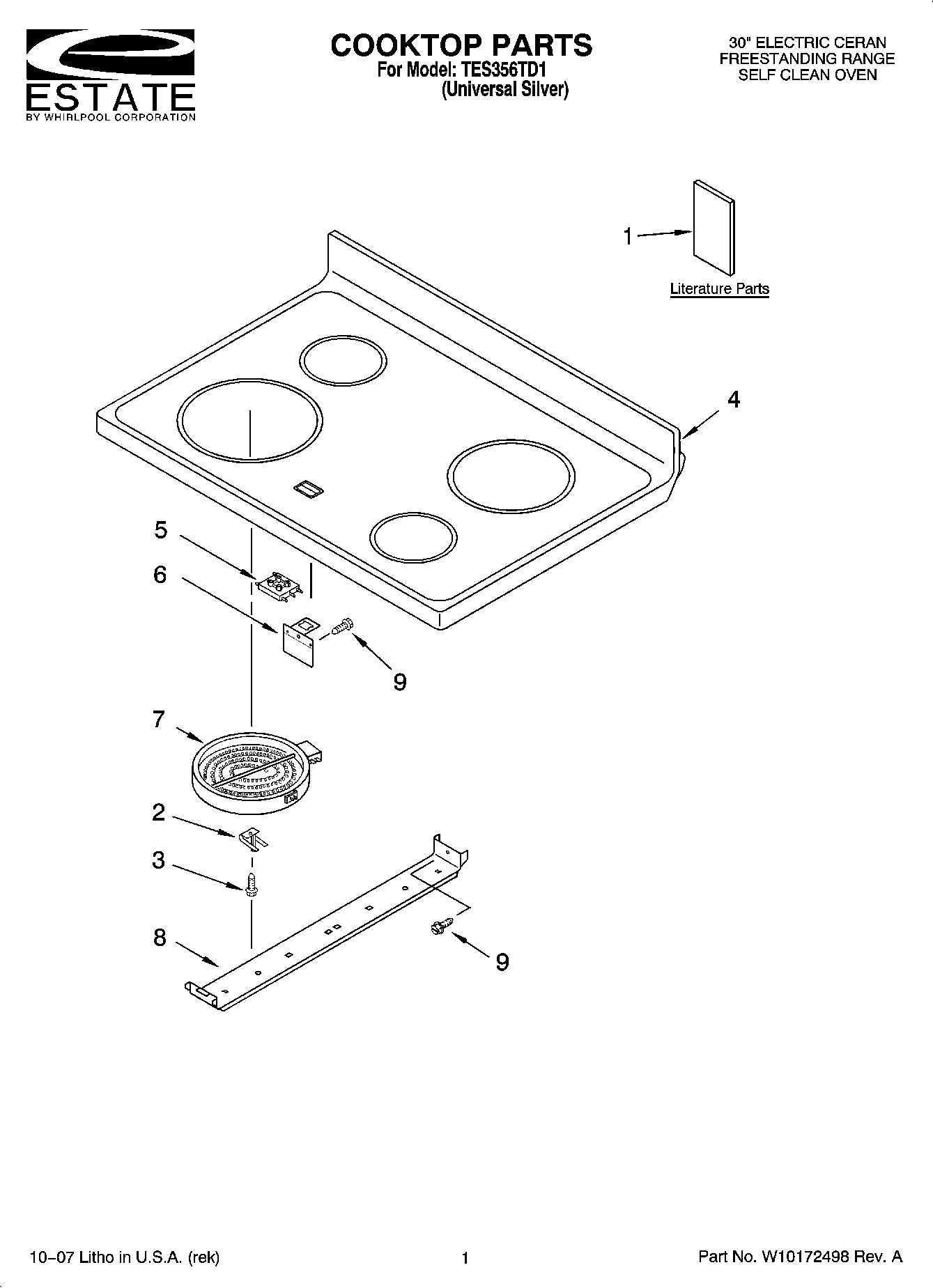01 - COOKTOP PARTS