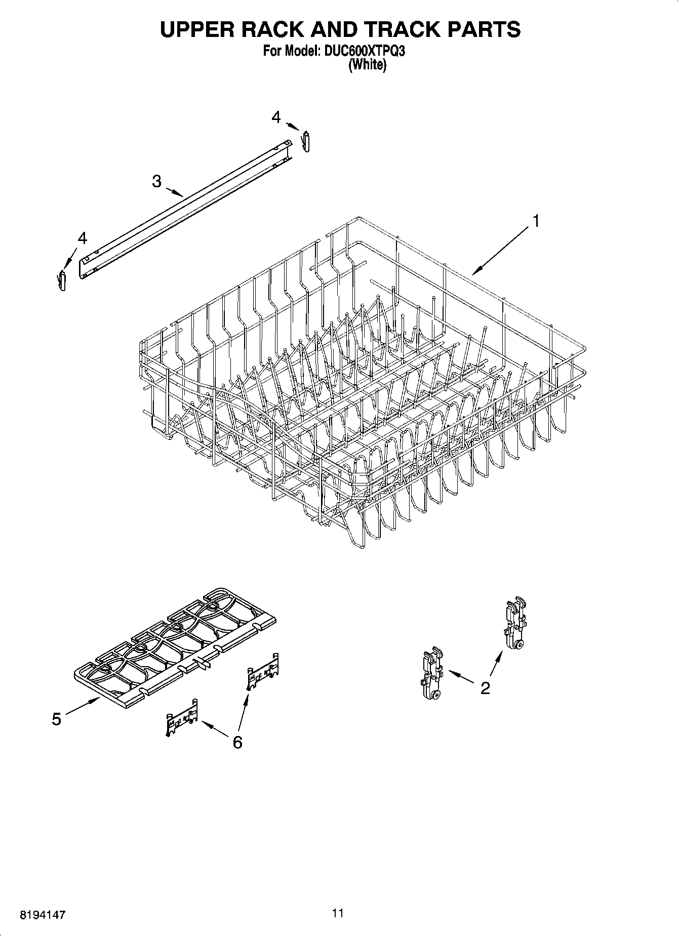 09 - UPPER RACK AND TRACK PARTS