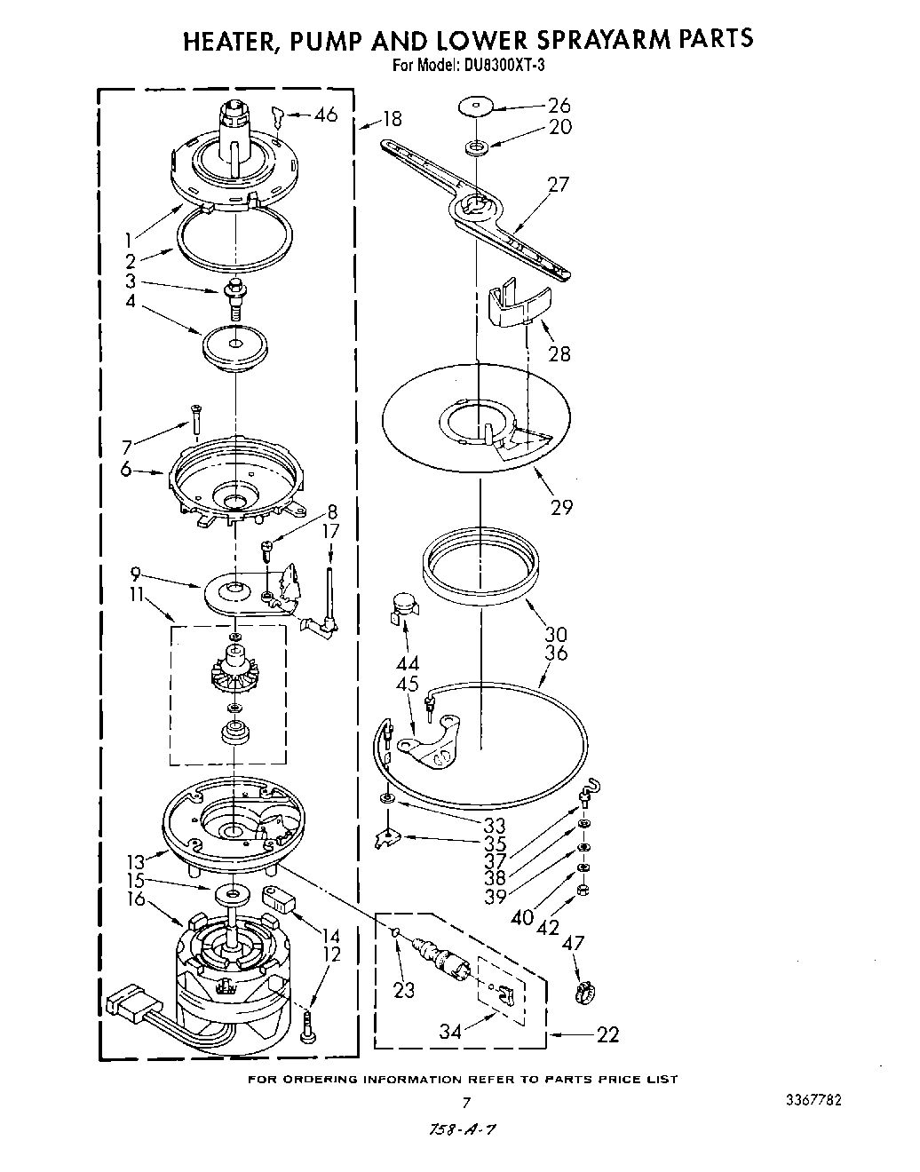 05 - HEATER, PUMP, AND LOWER SPRAY ARM