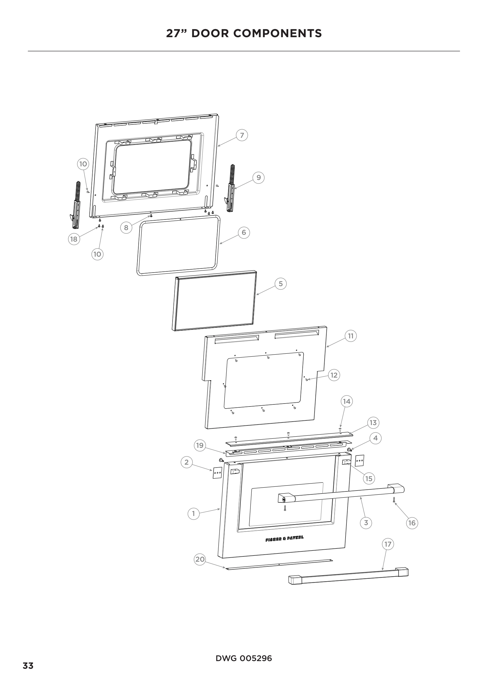 27” DOOR COMPONENTS