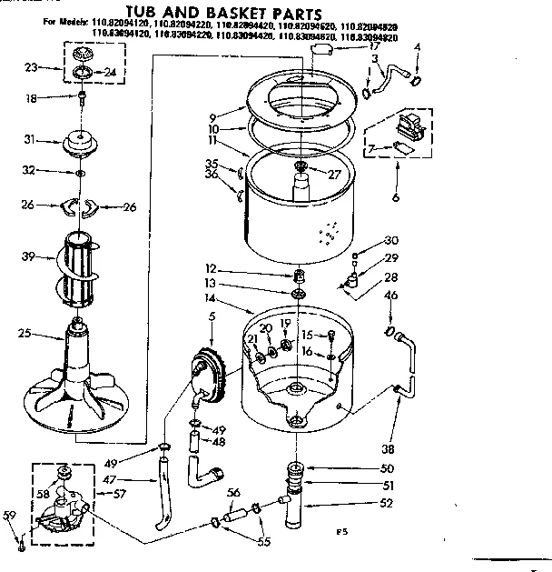 TUB AND BASKET PARTS