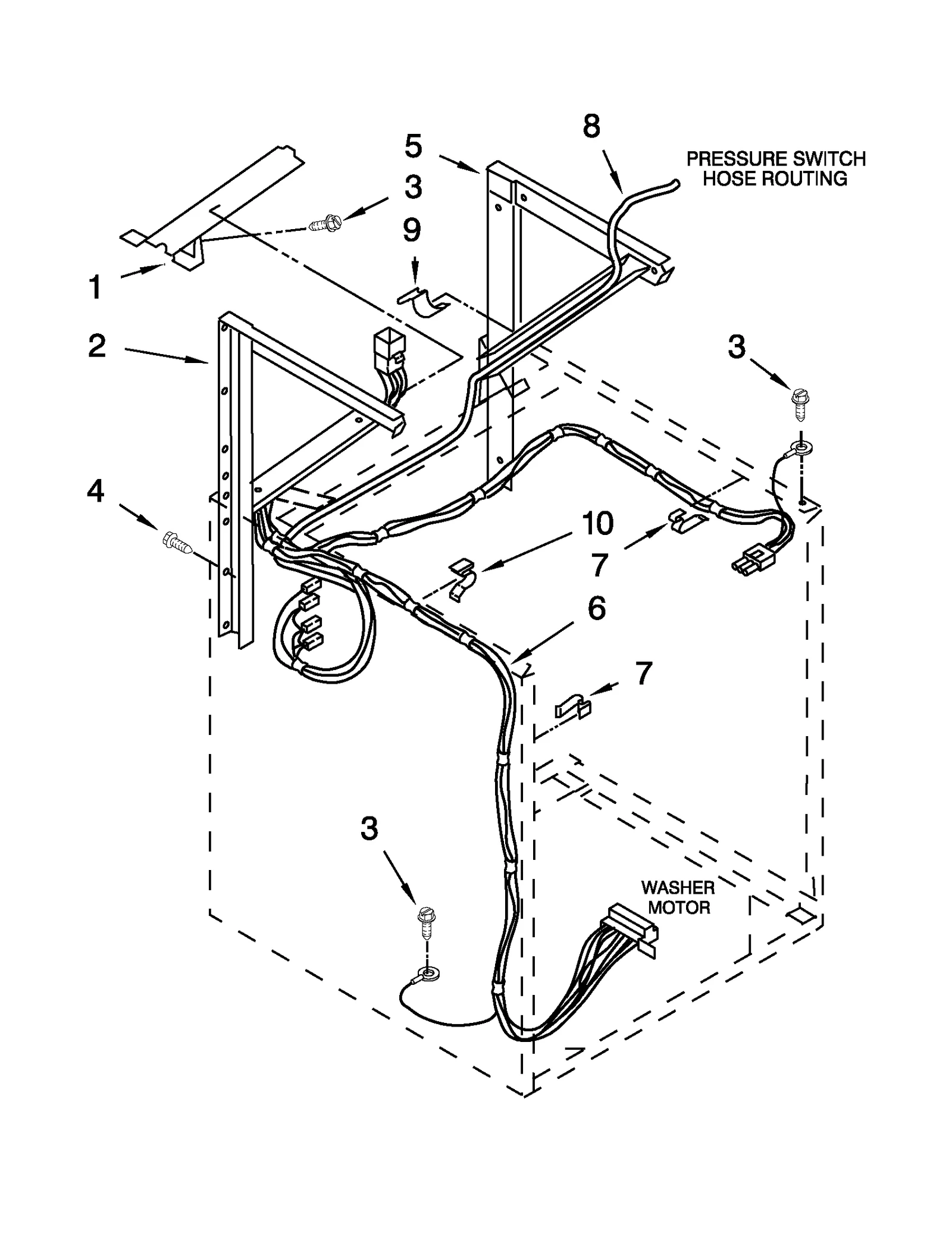 DRYER SUPPORT AND WASHER PARTS