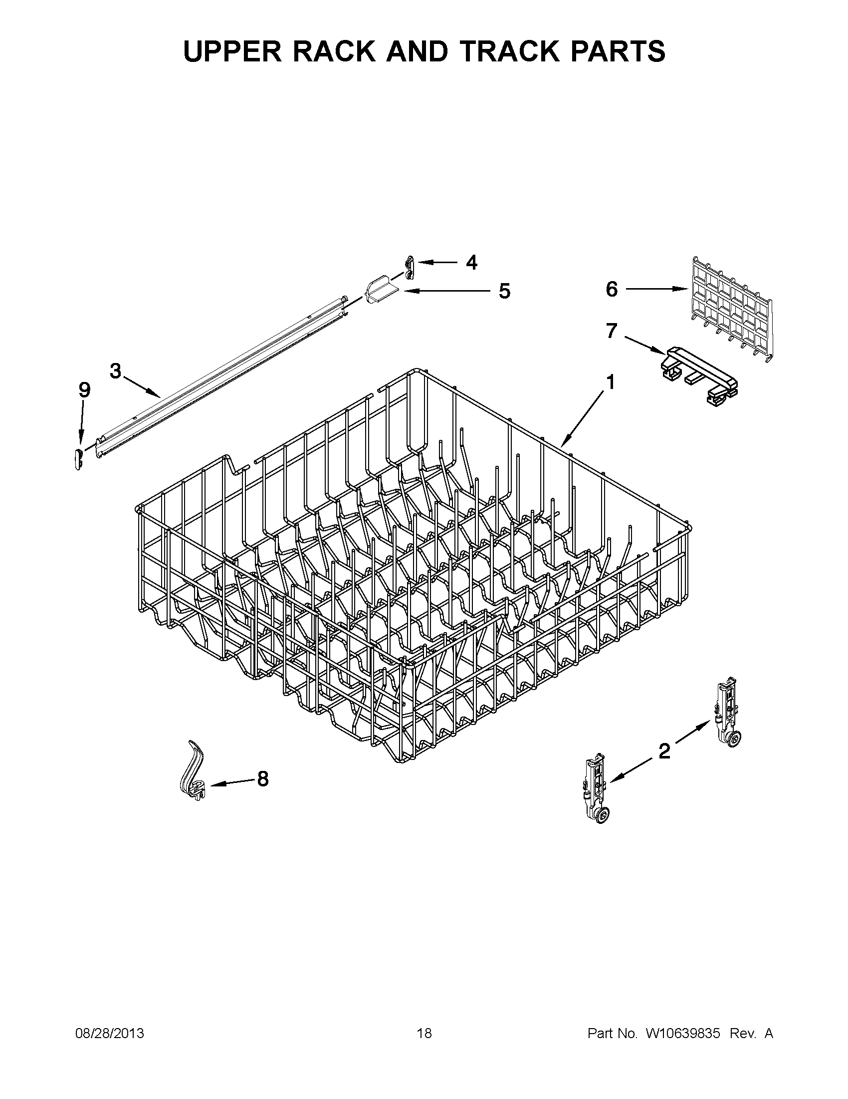 10 - UPPER RACK AND TRACK PARTS