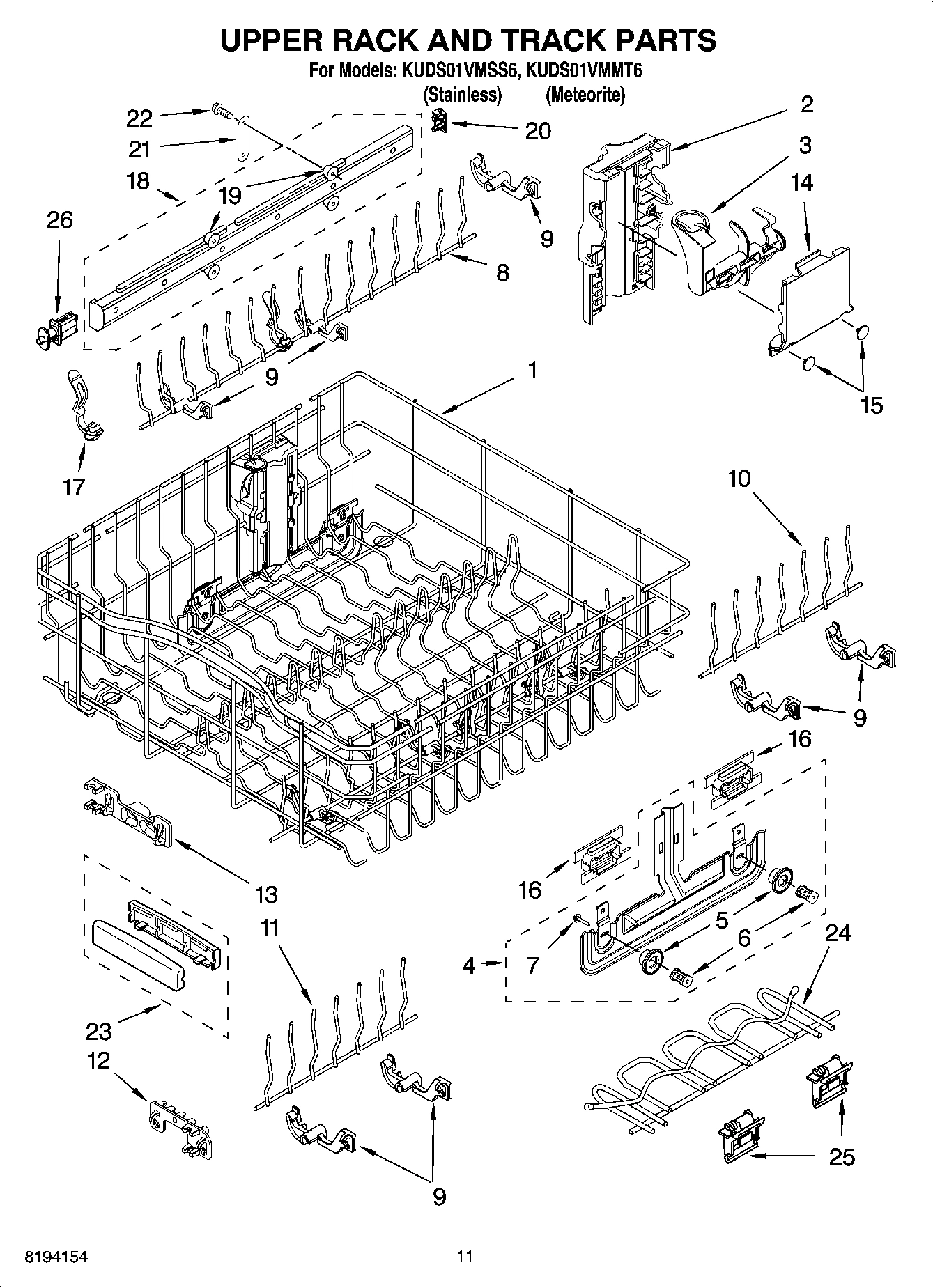 09 - UPPER RACK AND TRACK PARTS