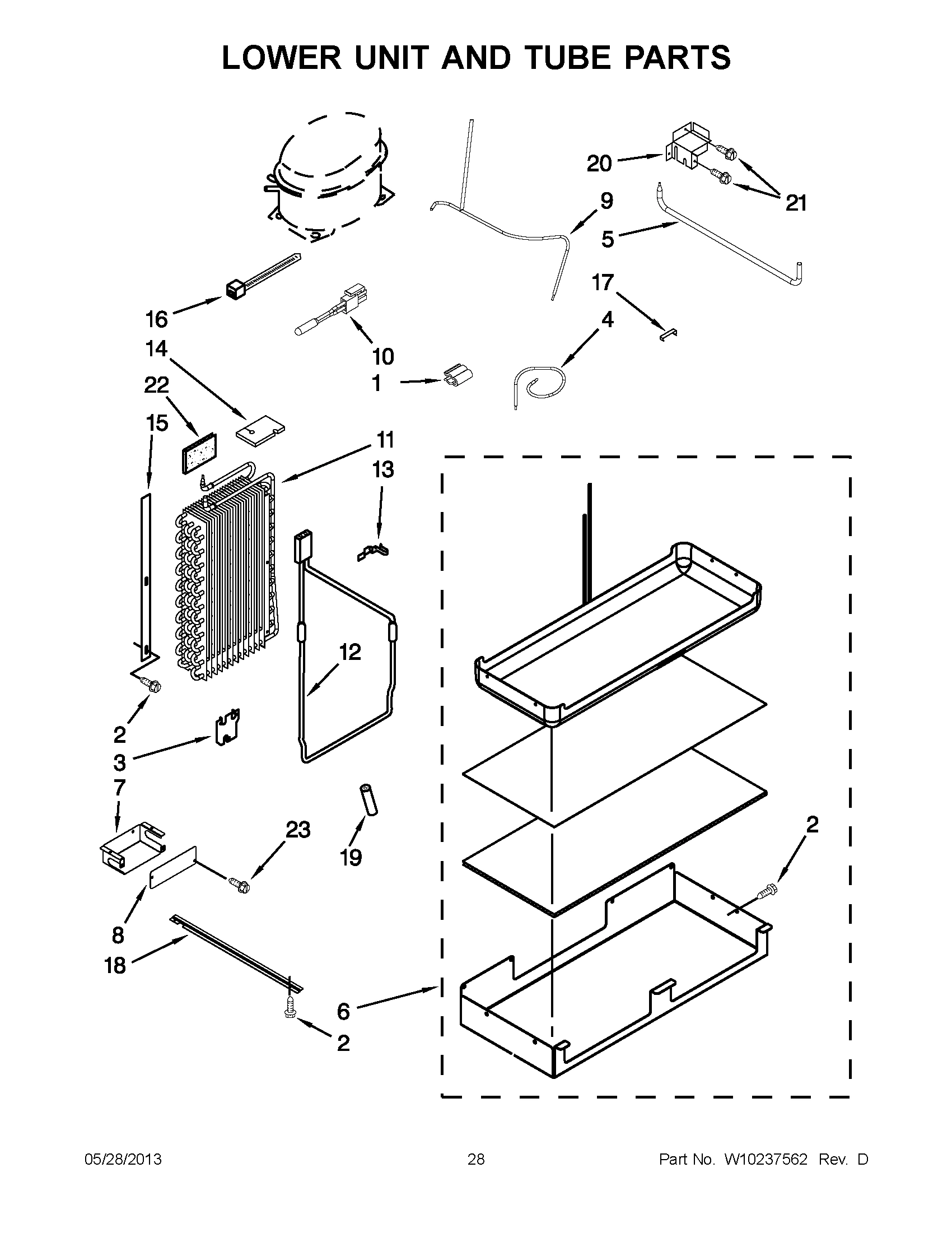 14 - LOWER UNIT AND TUBE PARTS