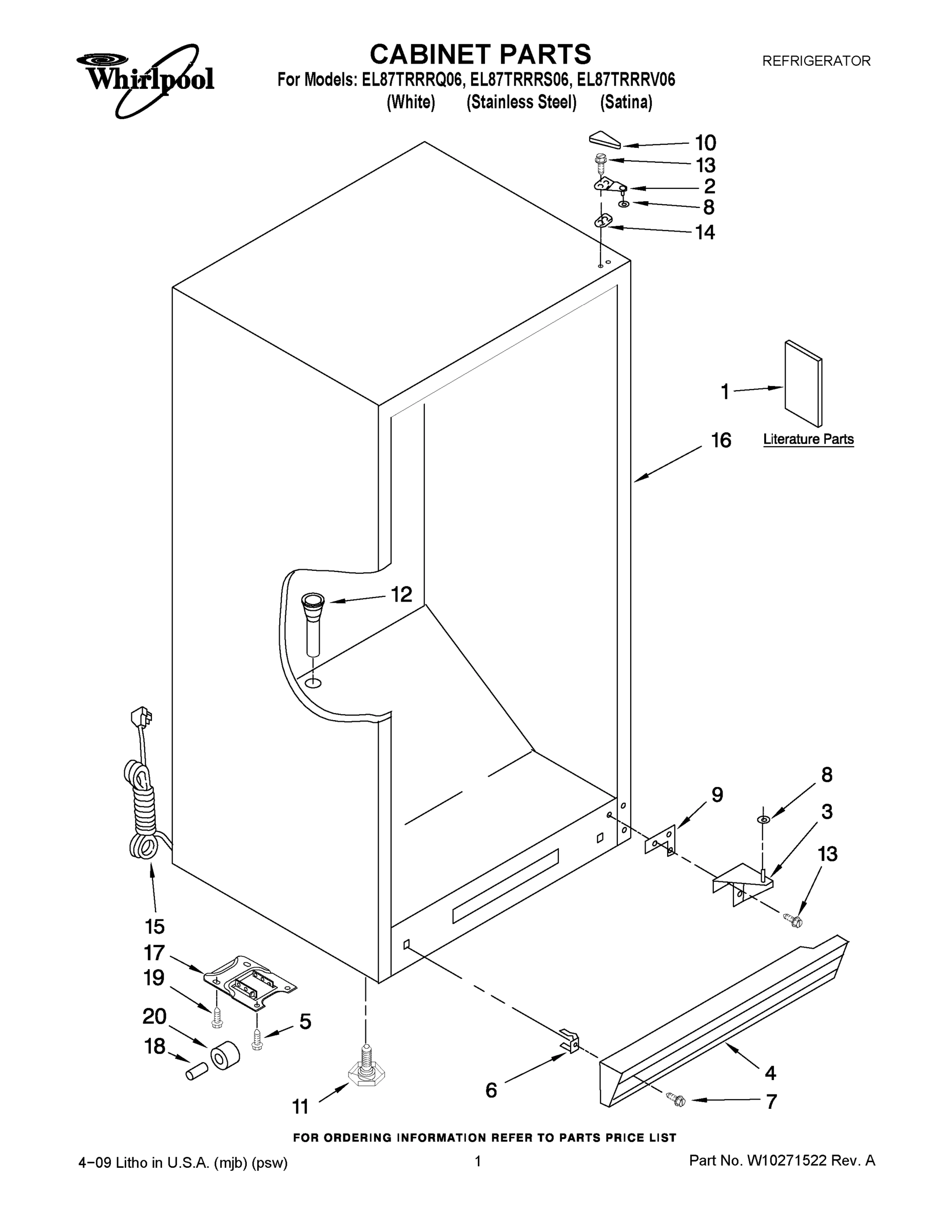 01 - CABINET PARTS