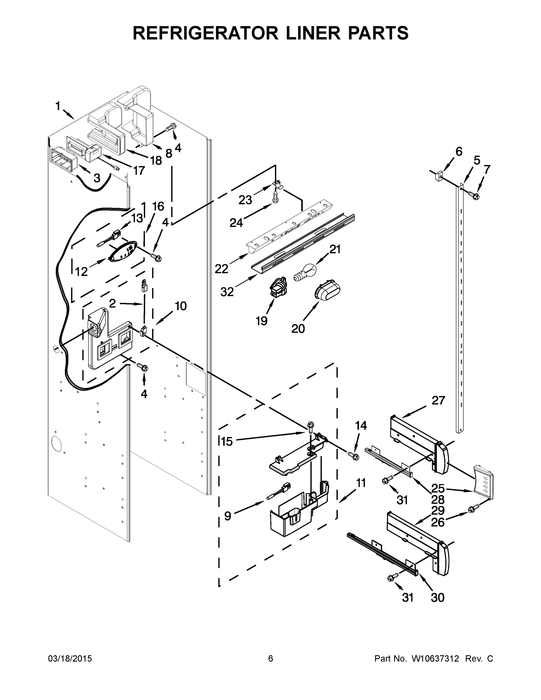 04 - REFRIGERATOR LINER PARTS