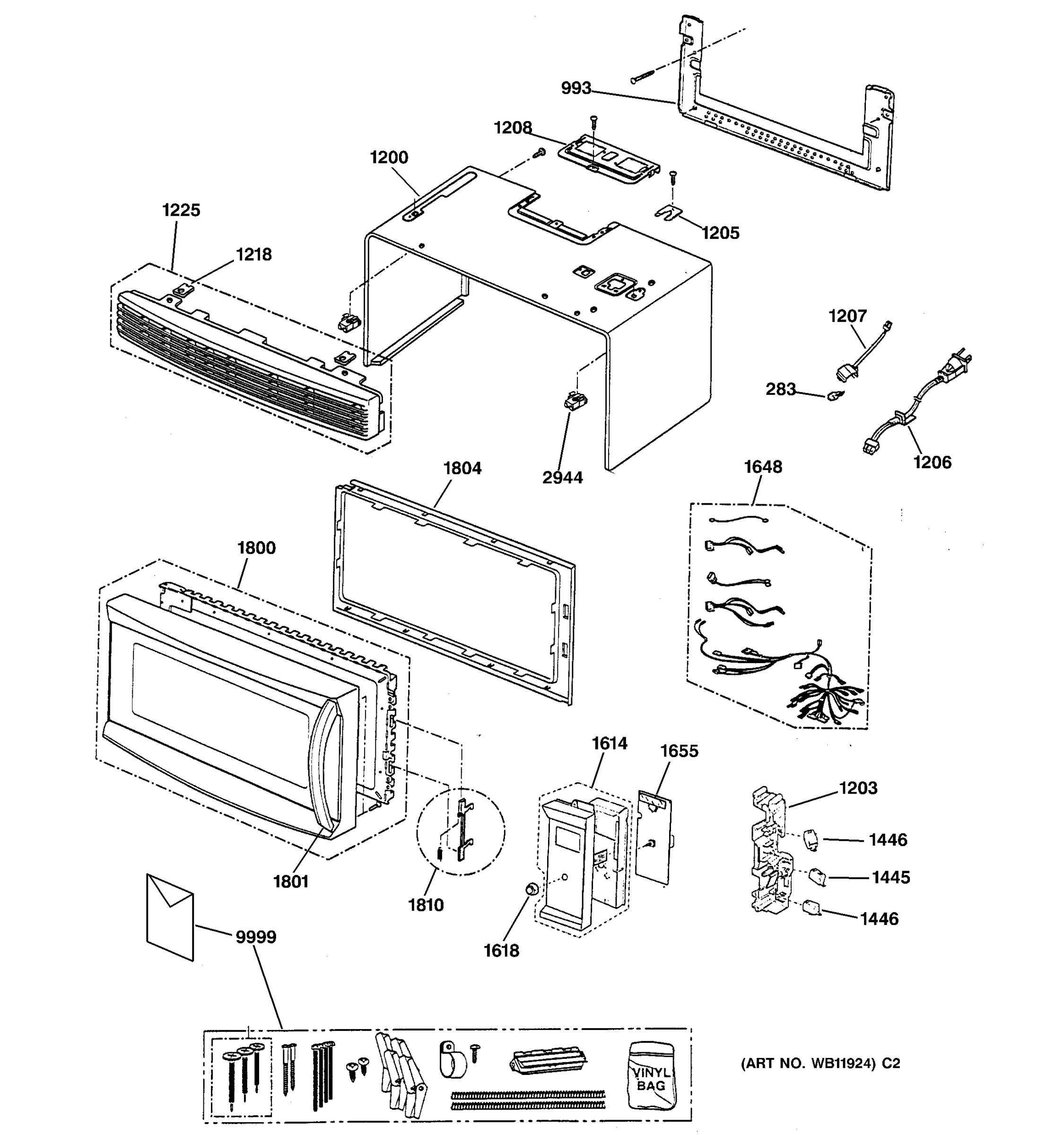 CONTROL PANEL, DOOR, GRILLE & CASE