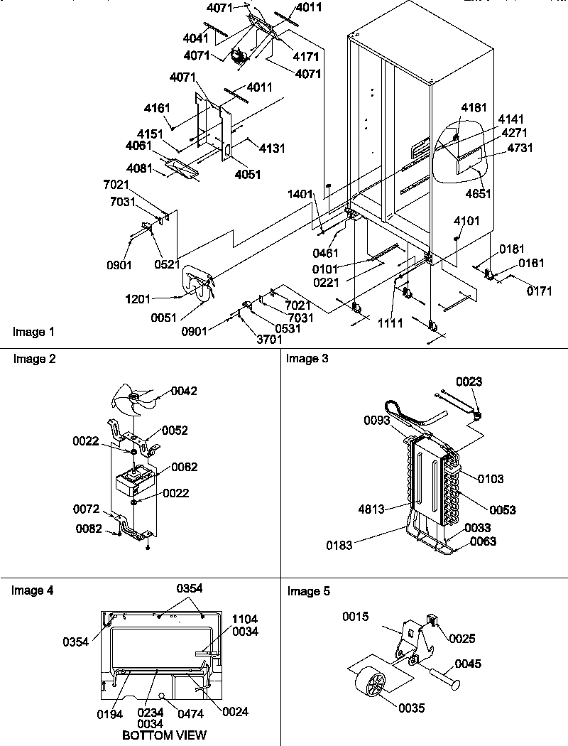 03 - DRAIN SYSTEM, ROLLERS, AND EVAP ASSY