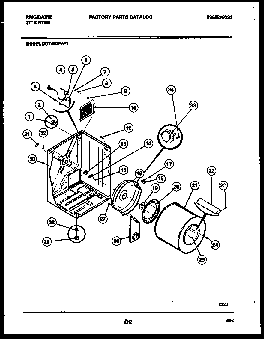 02 - CABINET AND COMPONENT PARTS