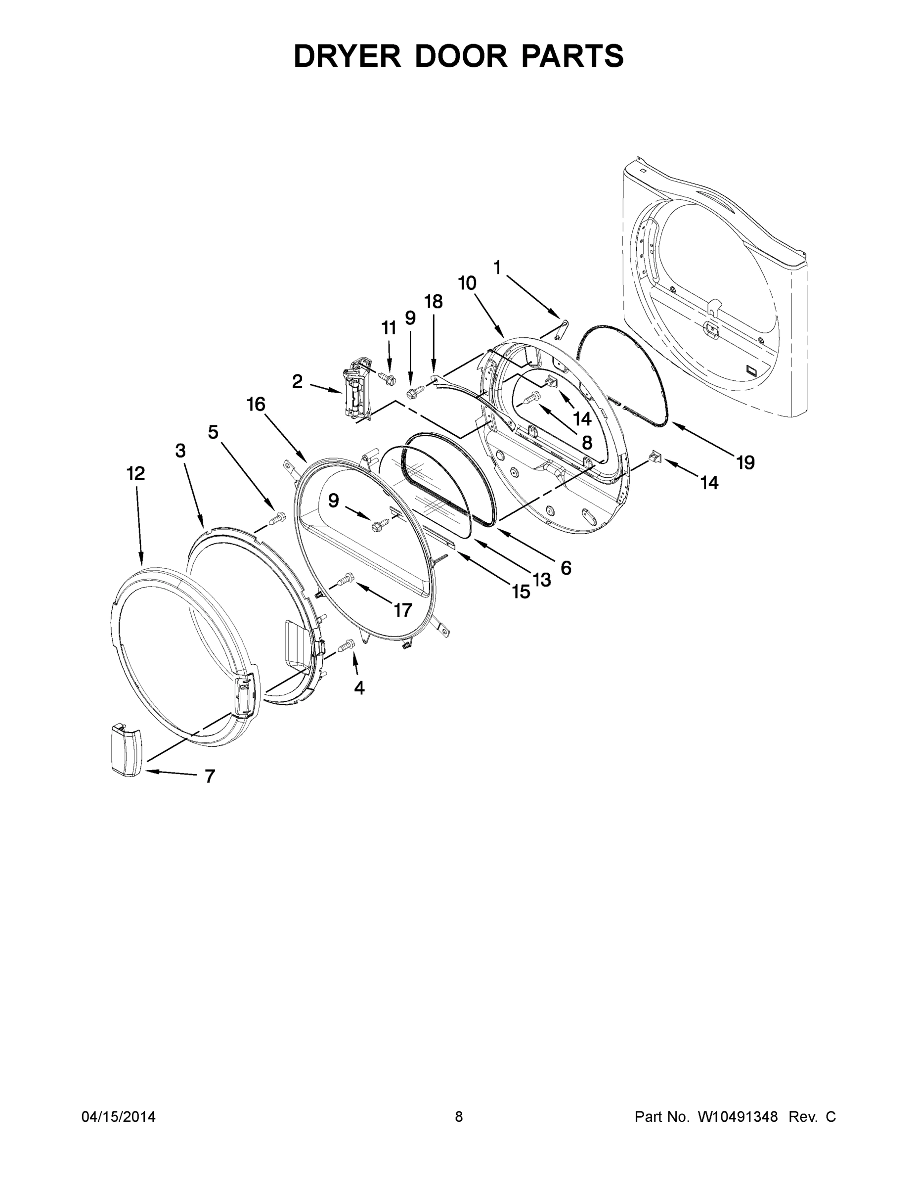 05 - DRYER DOOR PARTS