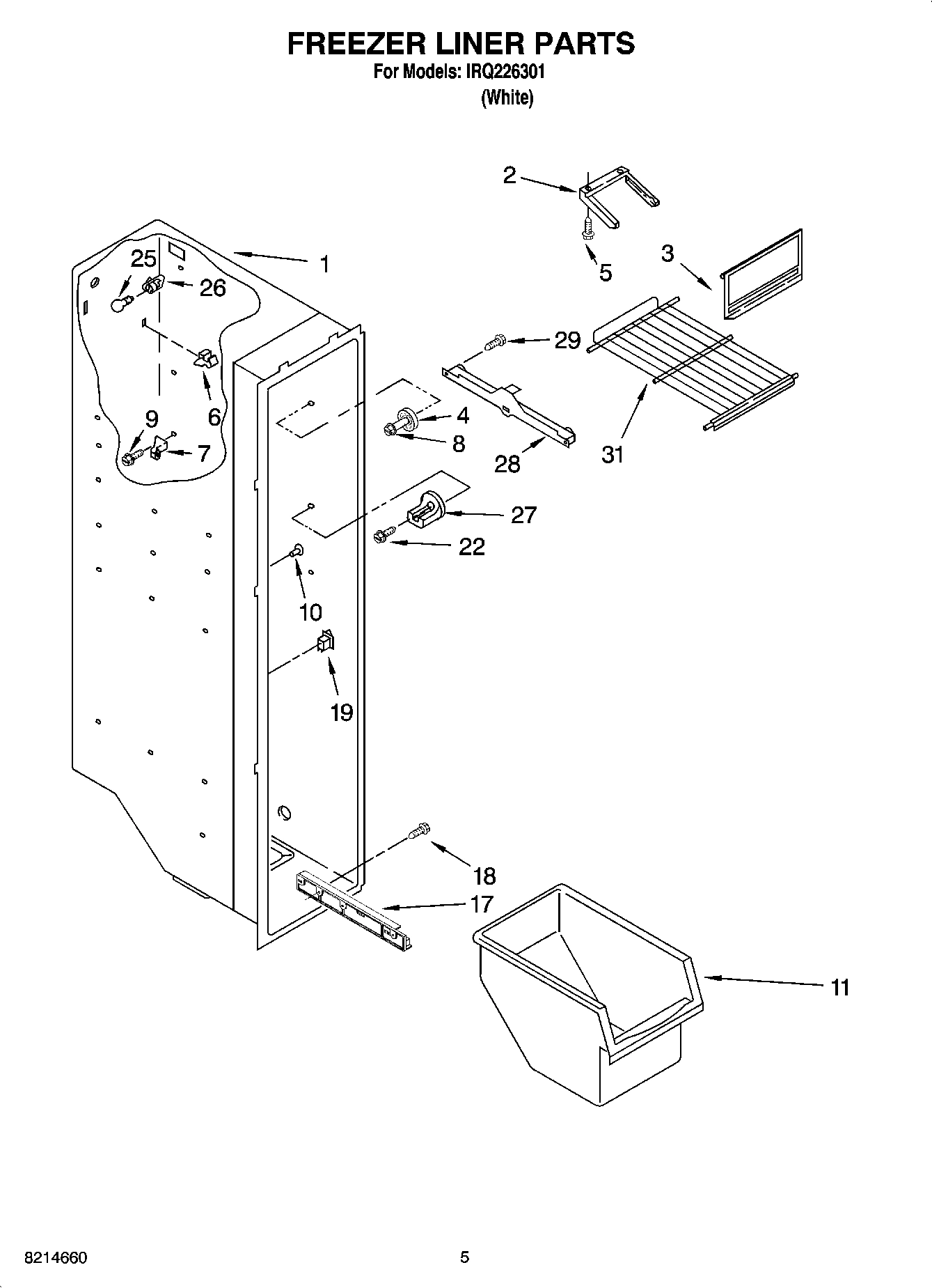 04 - FREEZER LINER PARTS