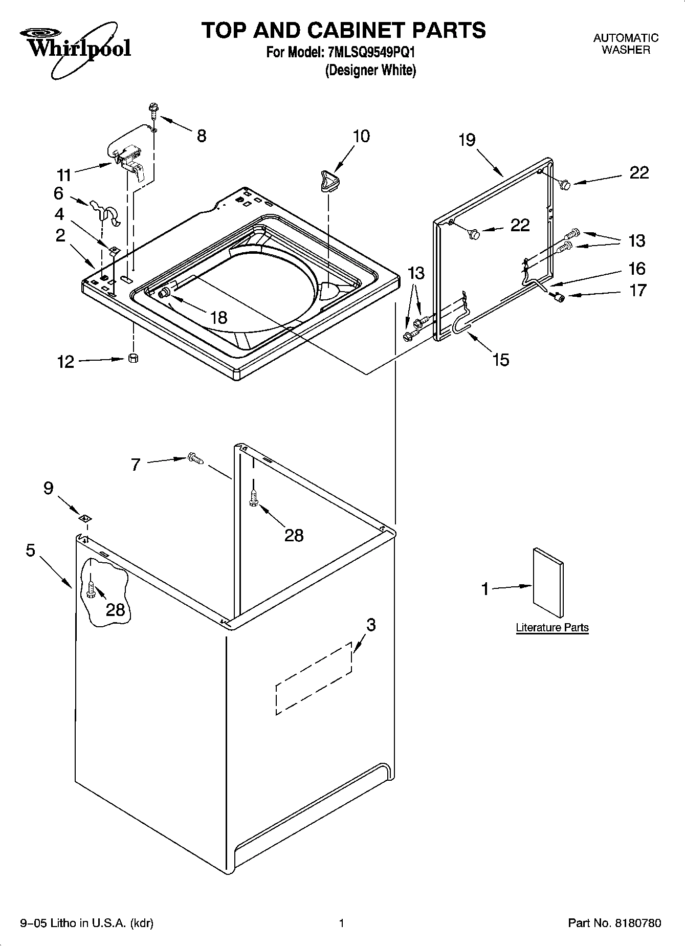 01 - TOP AND CABINET PARTS