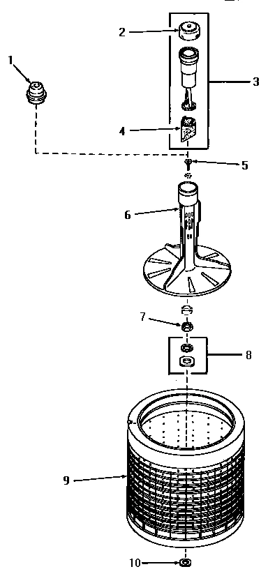 01 - AGITATOR AND WASHTUB