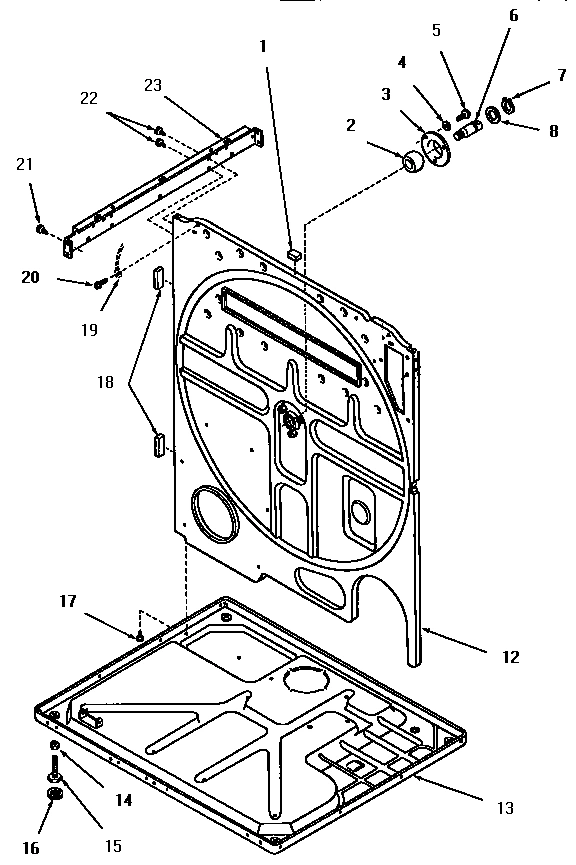 13 - REAR FRAME AND FRAME BASE