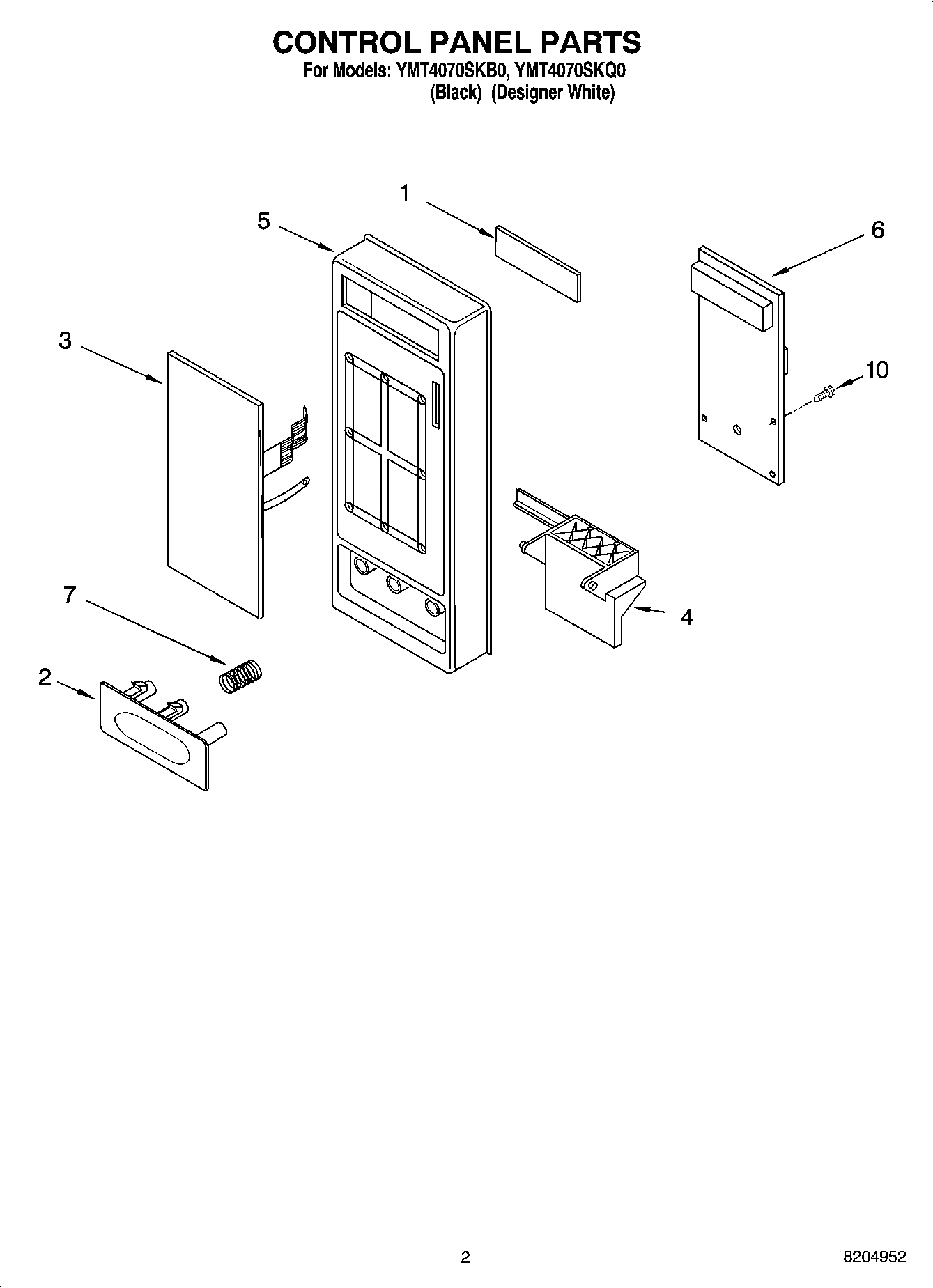 02 - CONTROL PANEL PARTS
