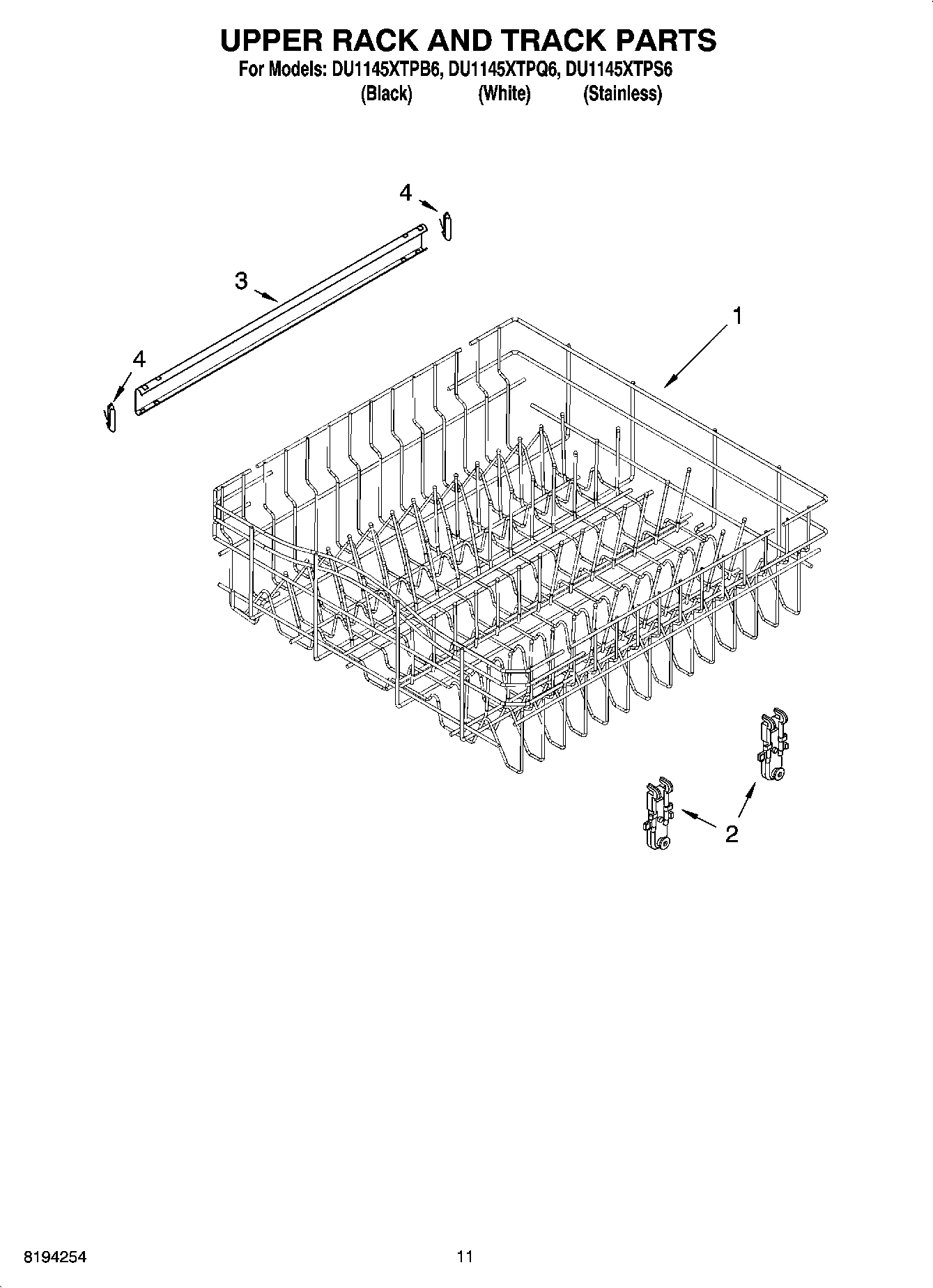 09 - UPPER RACK AND TRACK PARTS