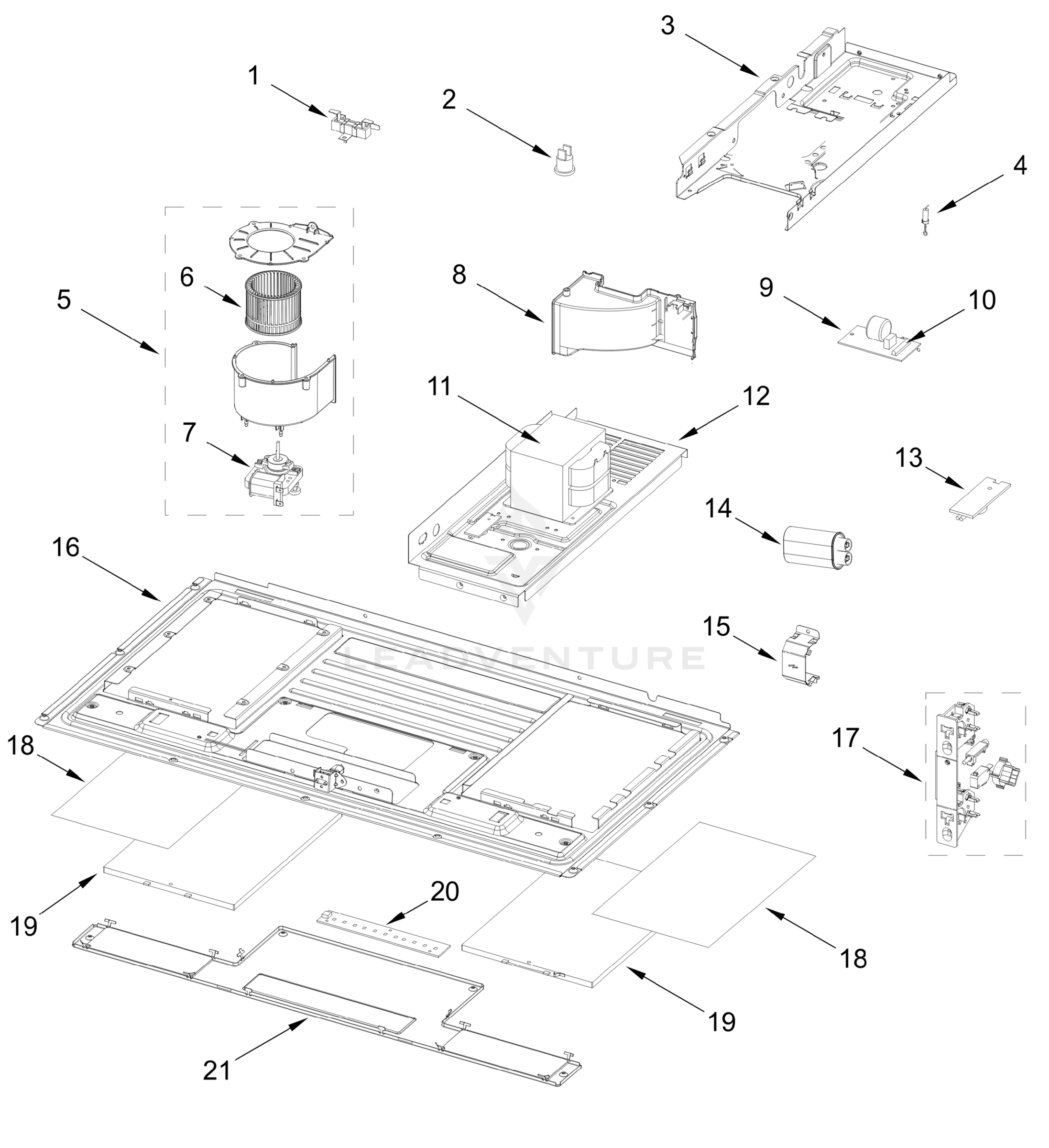 INTERIOR AND VENTILATION PARTS