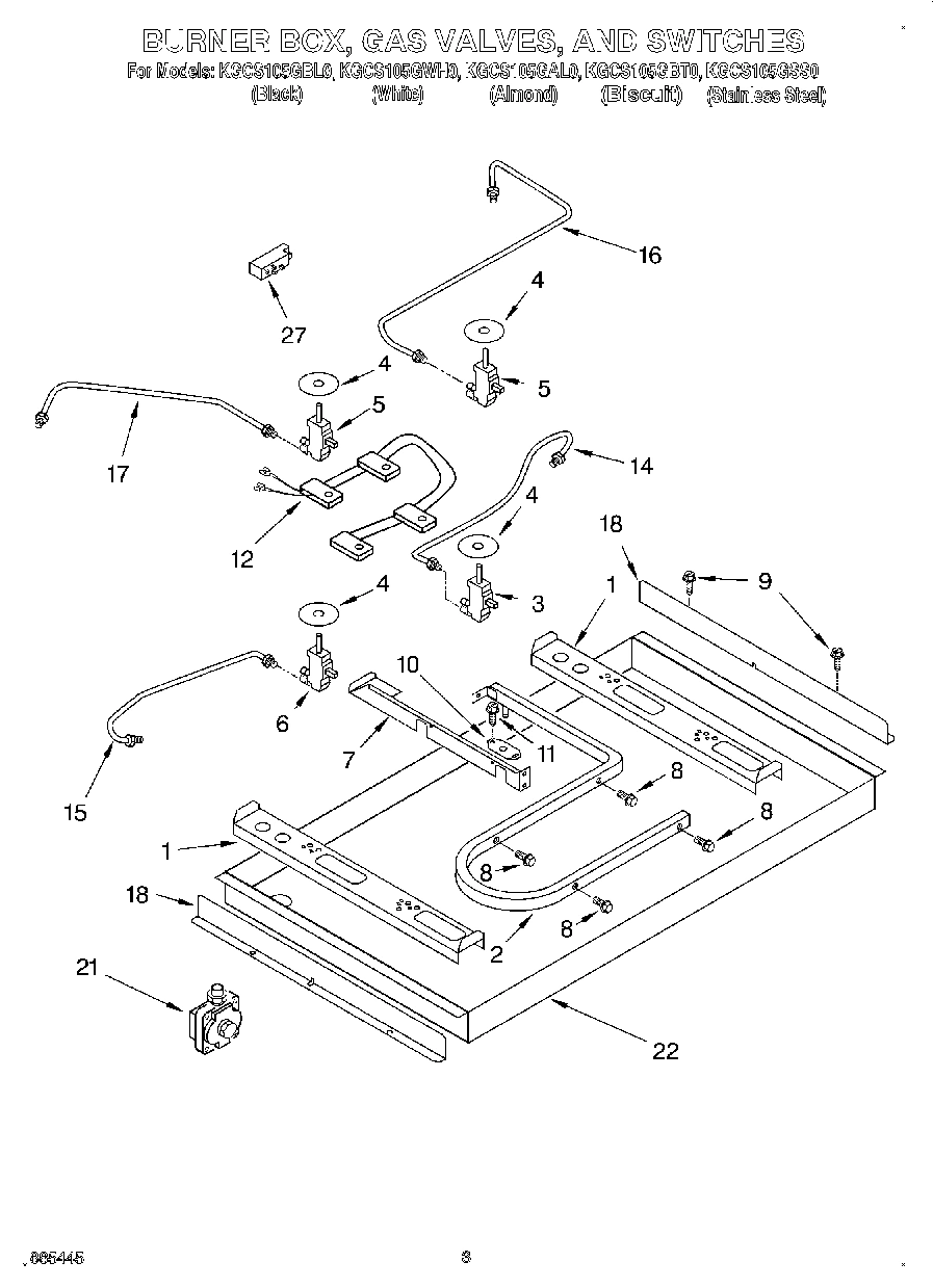 02 - BURNER BOX, GAS VALVES, AND SWITCHES