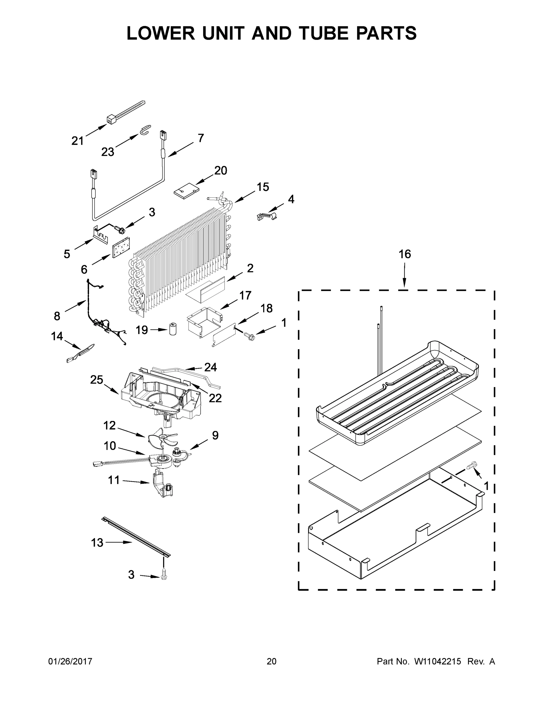 11 - LOWER UNIT AND TUBE PARTS