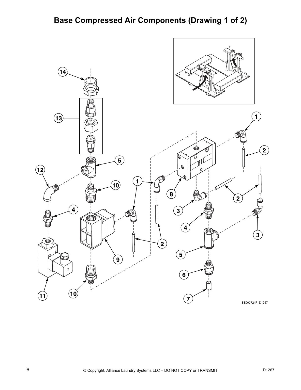Base Compressed Air Components (Drawing 1 of 2)
