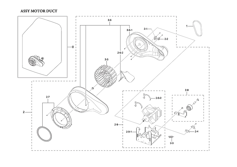 Assembly Motor Duct