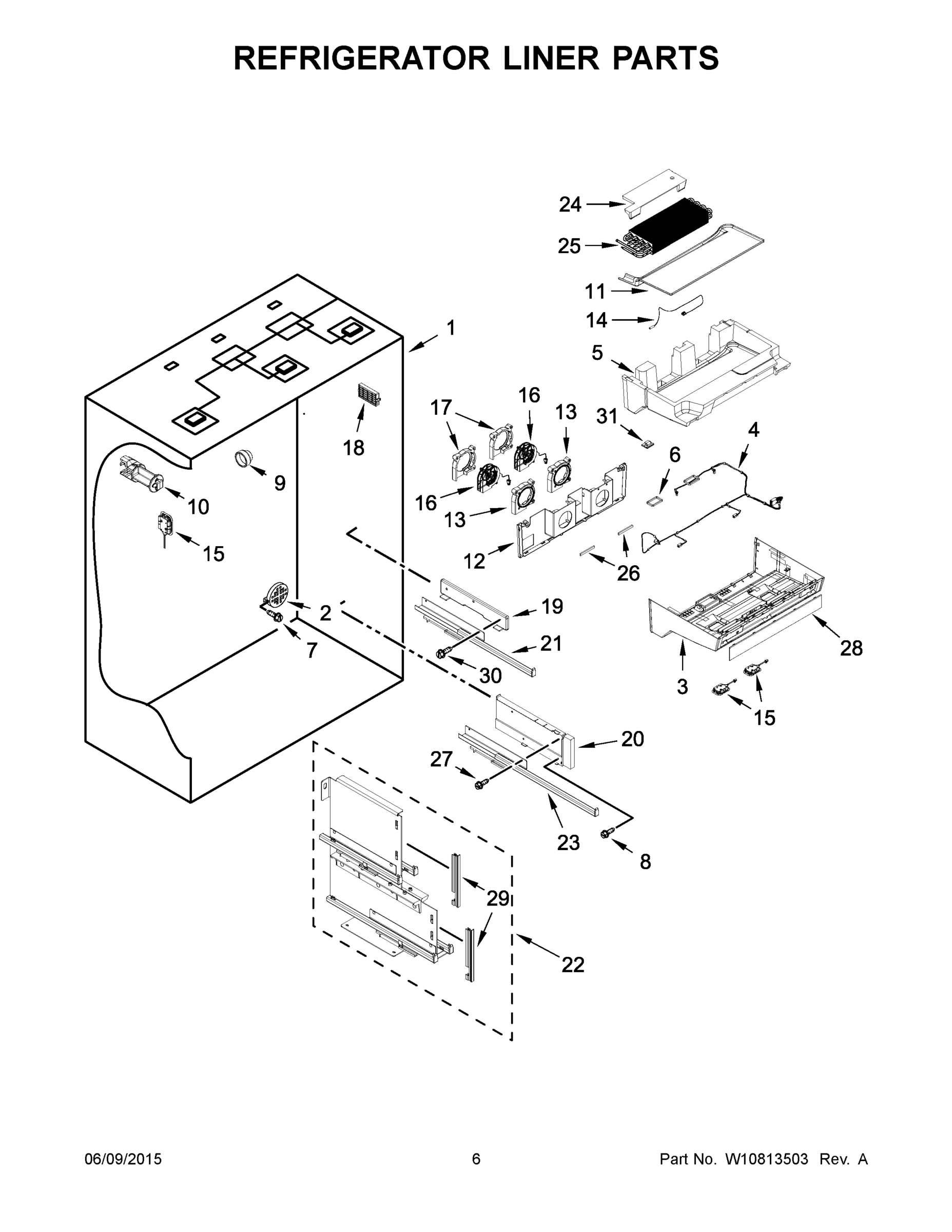 04 - REFRIGERATOR LINER PARTS