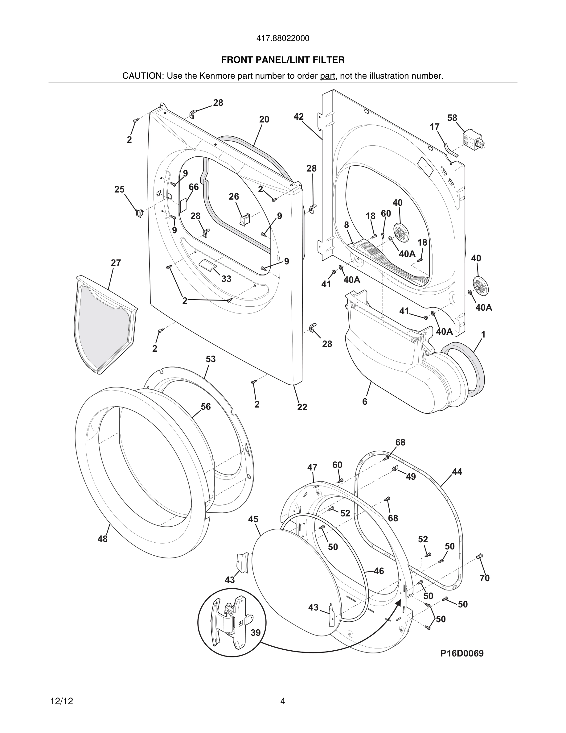 05 - FRONT PANEL/LINT FILTER