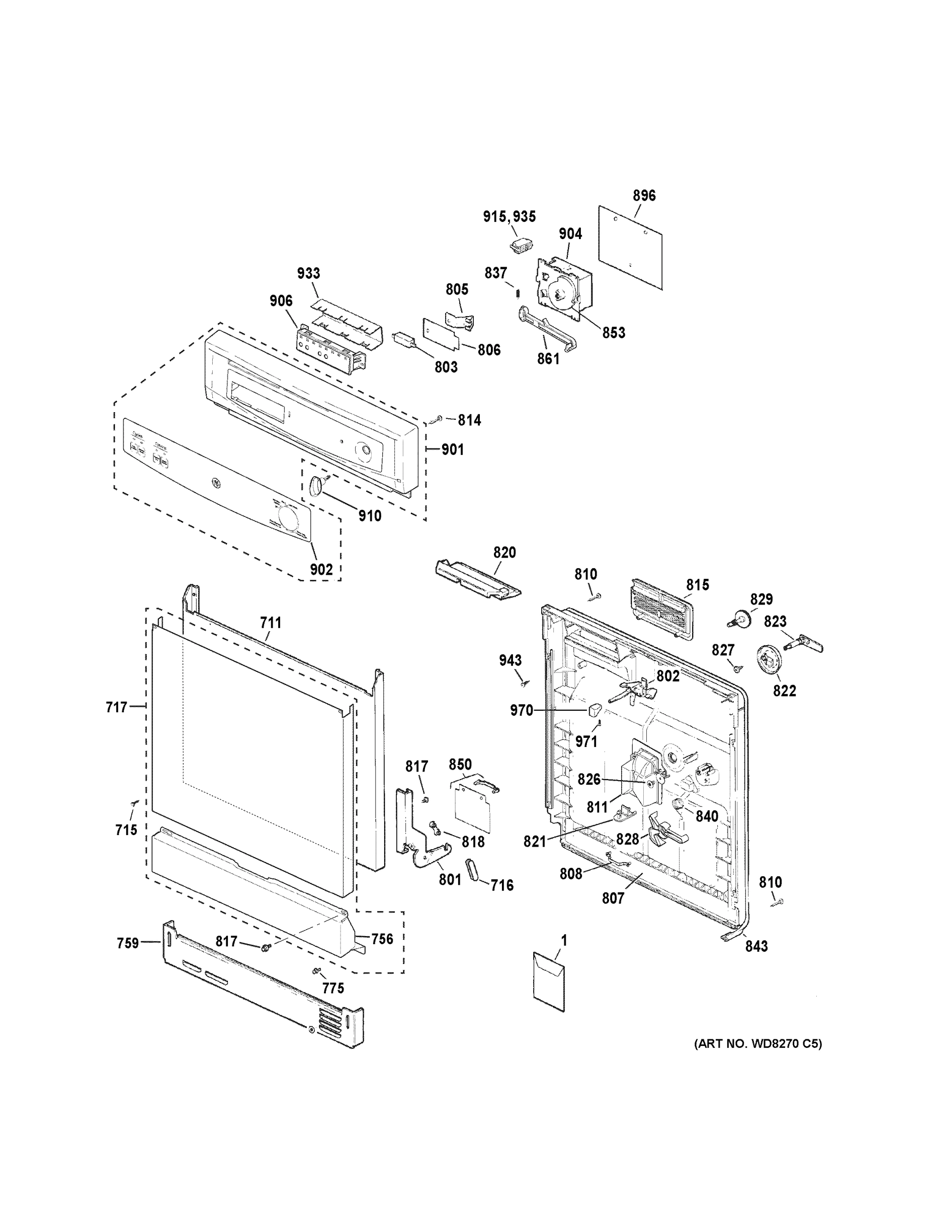 ESCUTCHEON & DOOR ASSEMBLY
