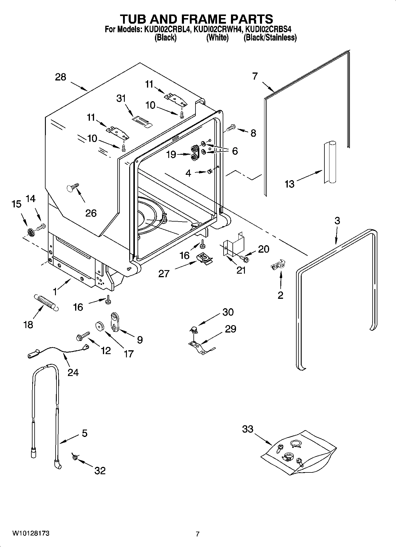 07 - TUB AND FRAME PARTS