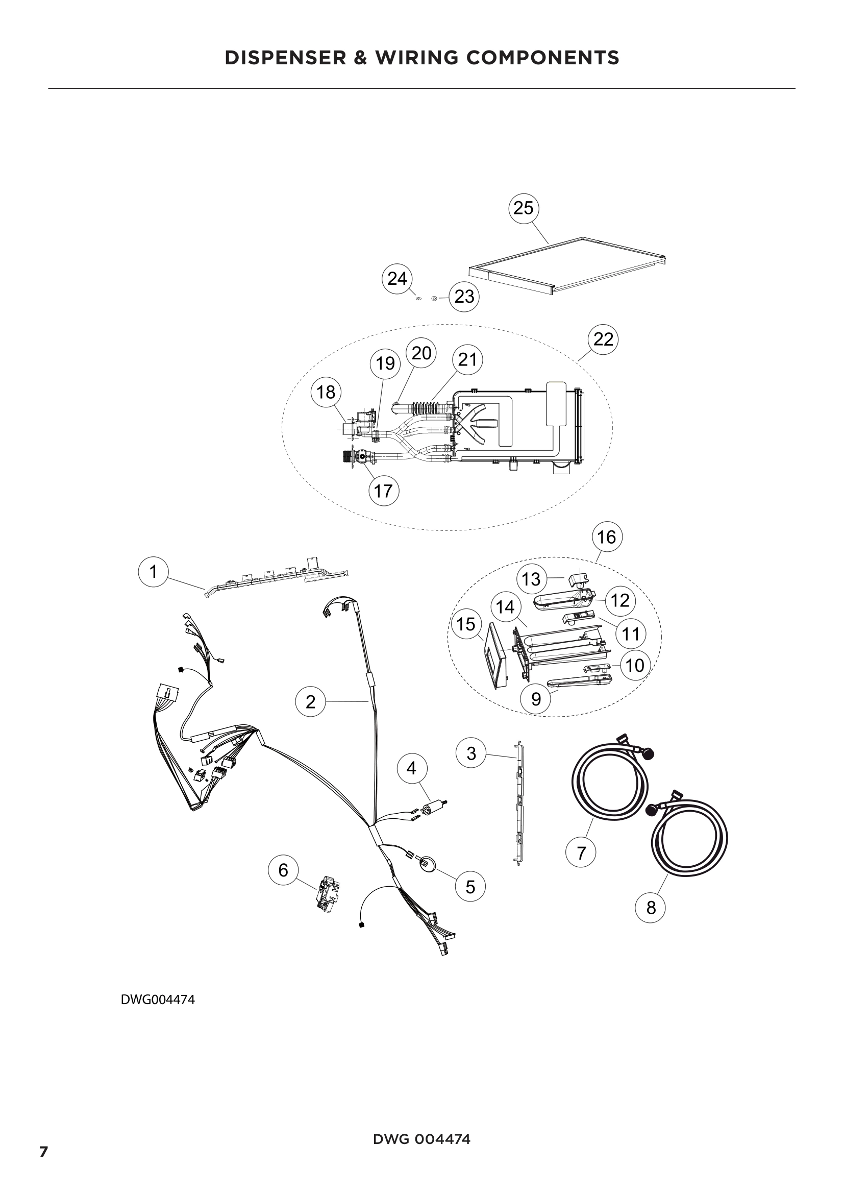DISPENSER & WIRING COMPONENTS