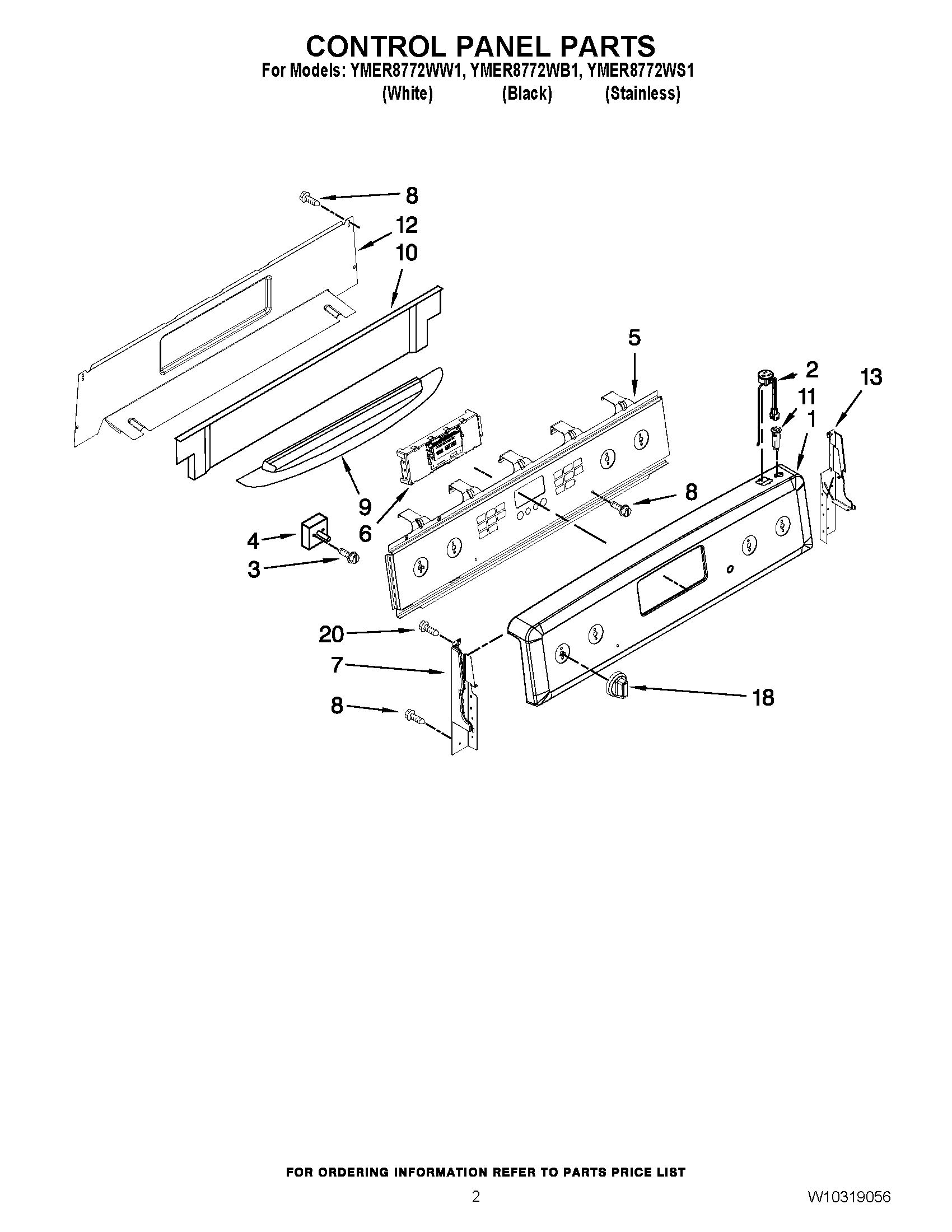 02 - CONTROL PANEL PARTS