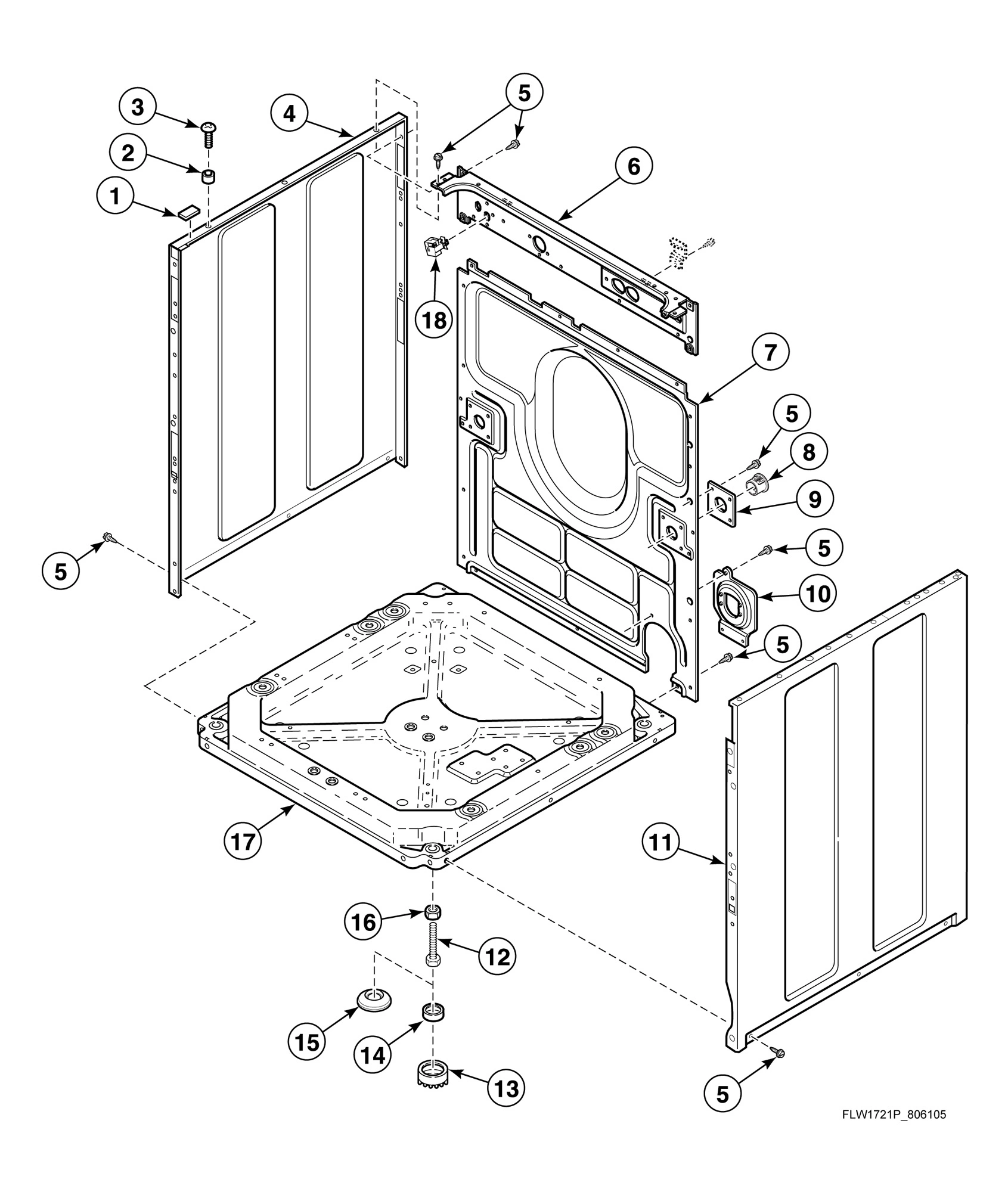 Base, Side Panels and Rear Panel