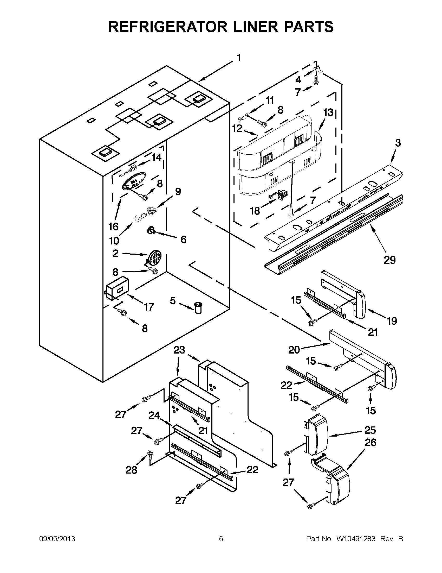 04 - REFRIGERATOR LINER PARTS