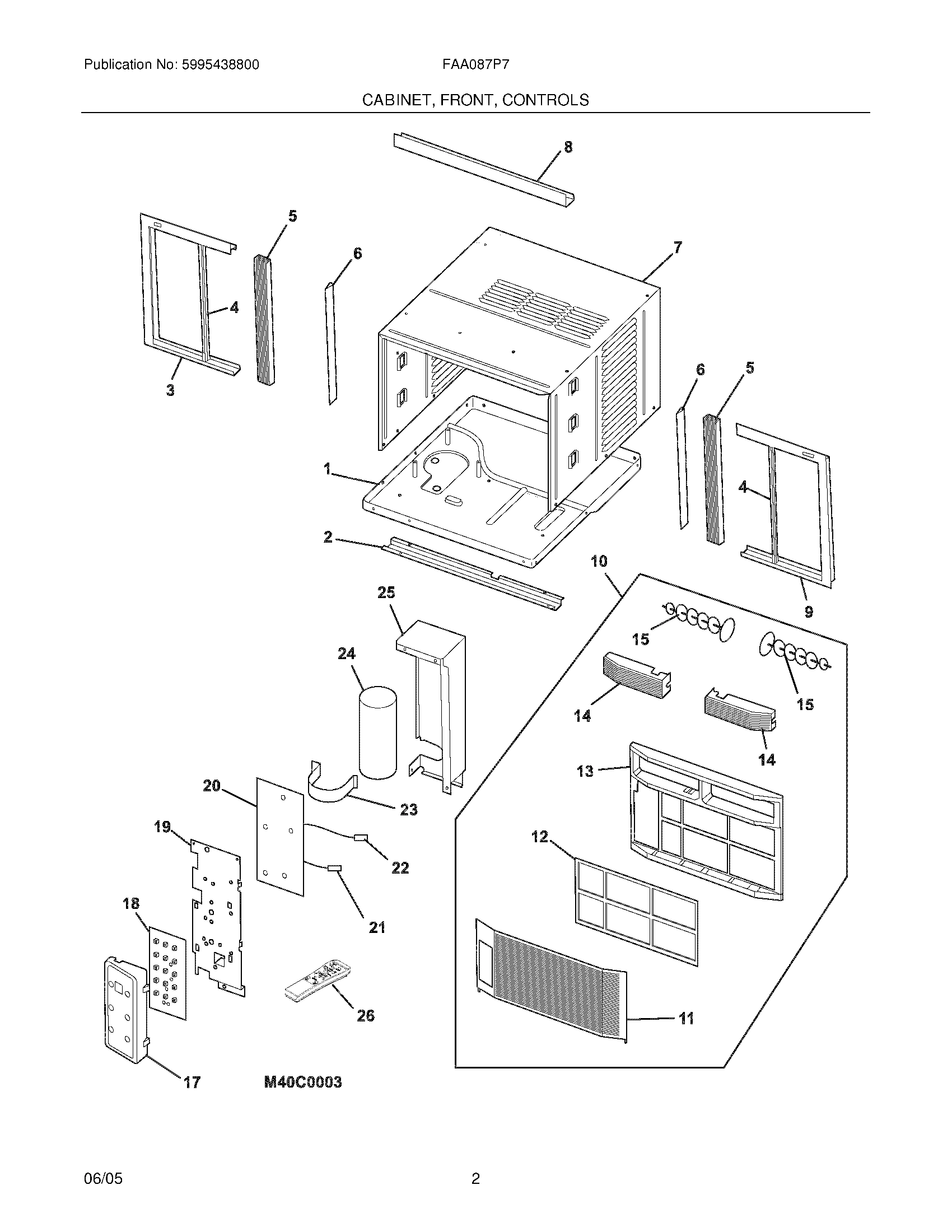 03 - CABINET/FRONT/CONTROLS