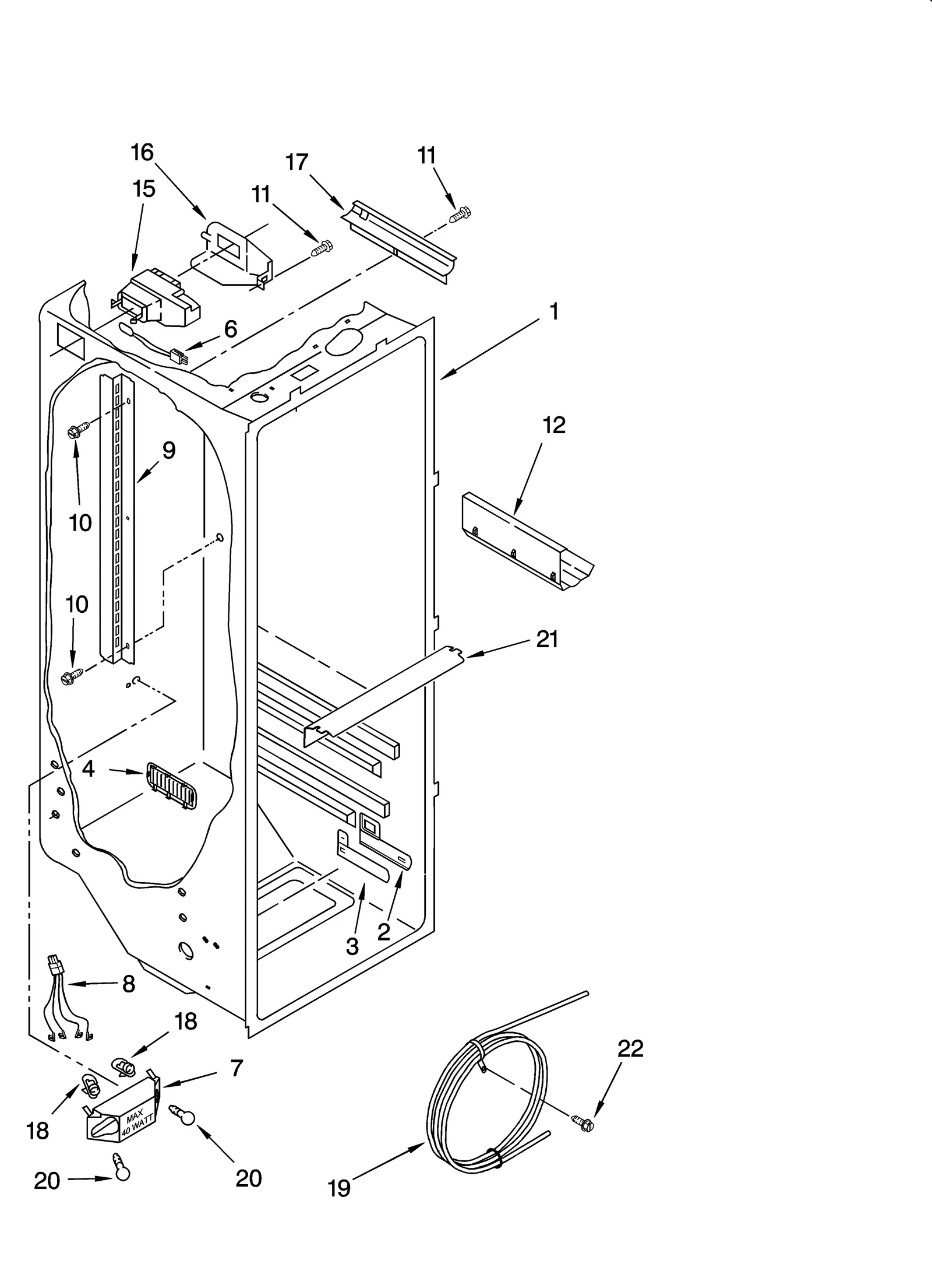 REFRIGERATOR LINER PARTS