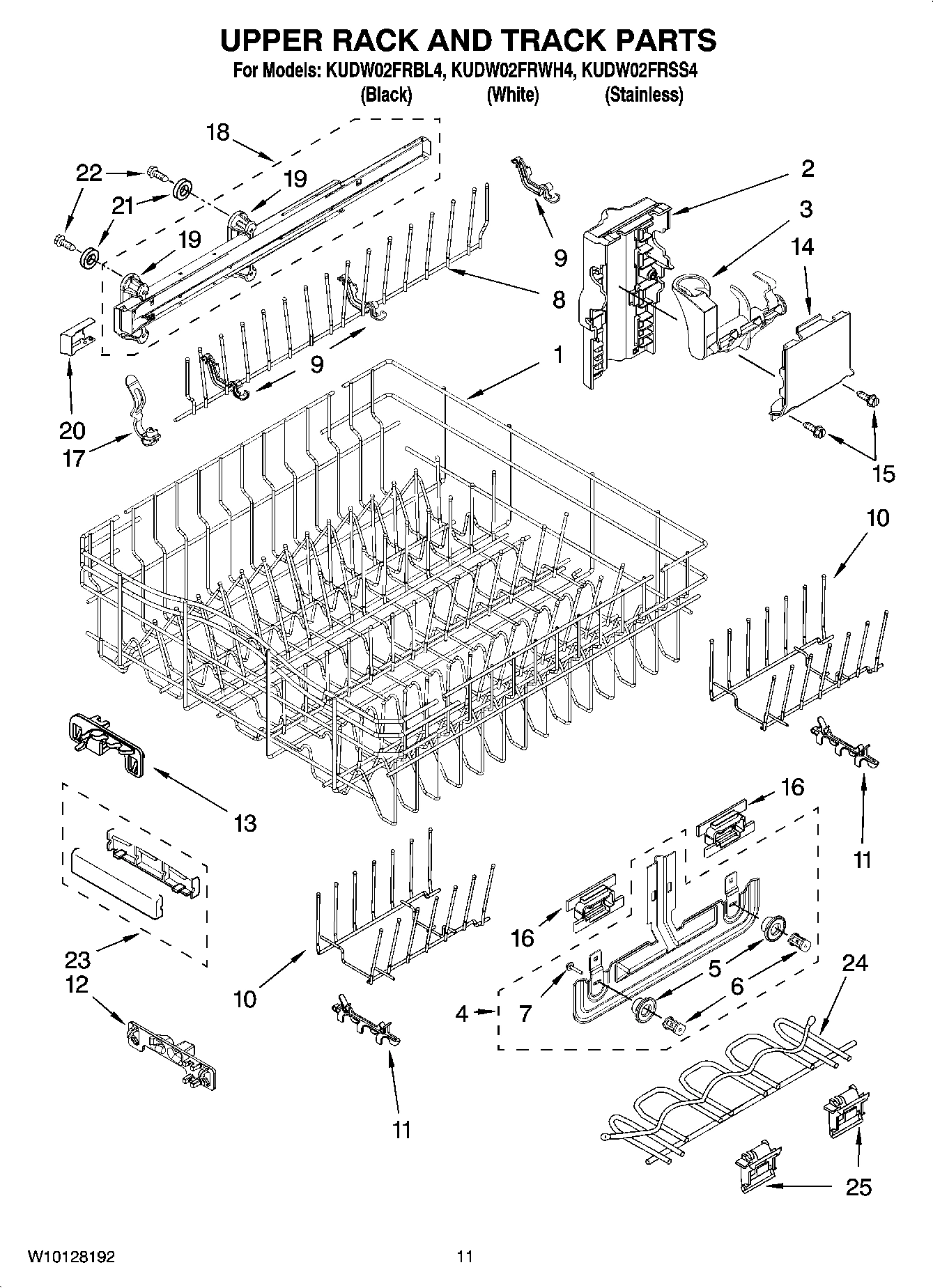 09 - UPPER RACK AND TRACK PARTS