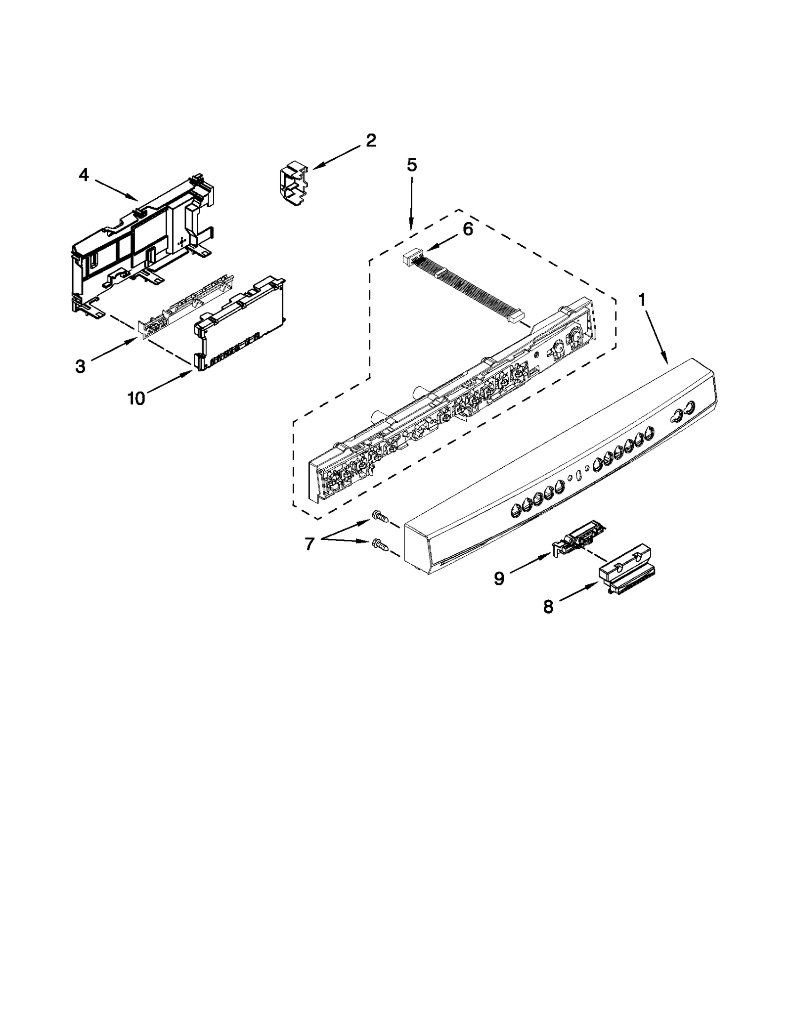 CONTROL PANEL AND LATCH PARTS