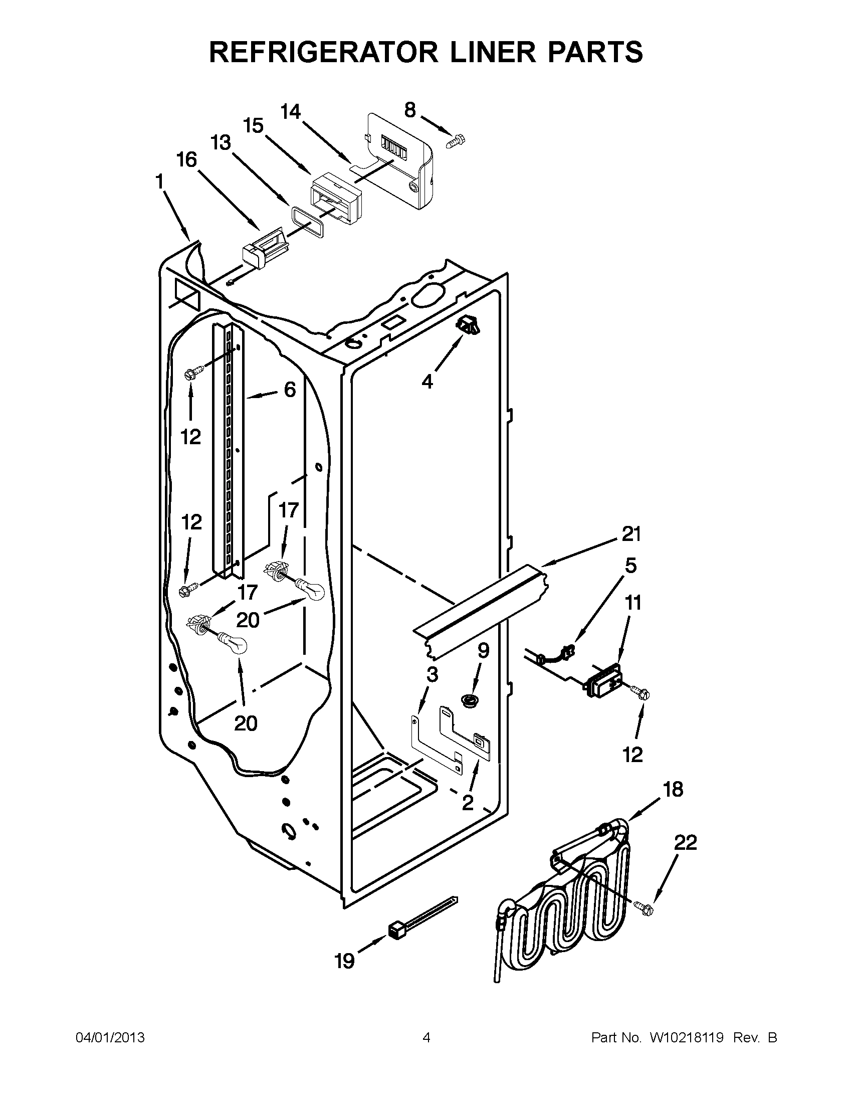 02 - REFRIGERATOR LINER PARTS