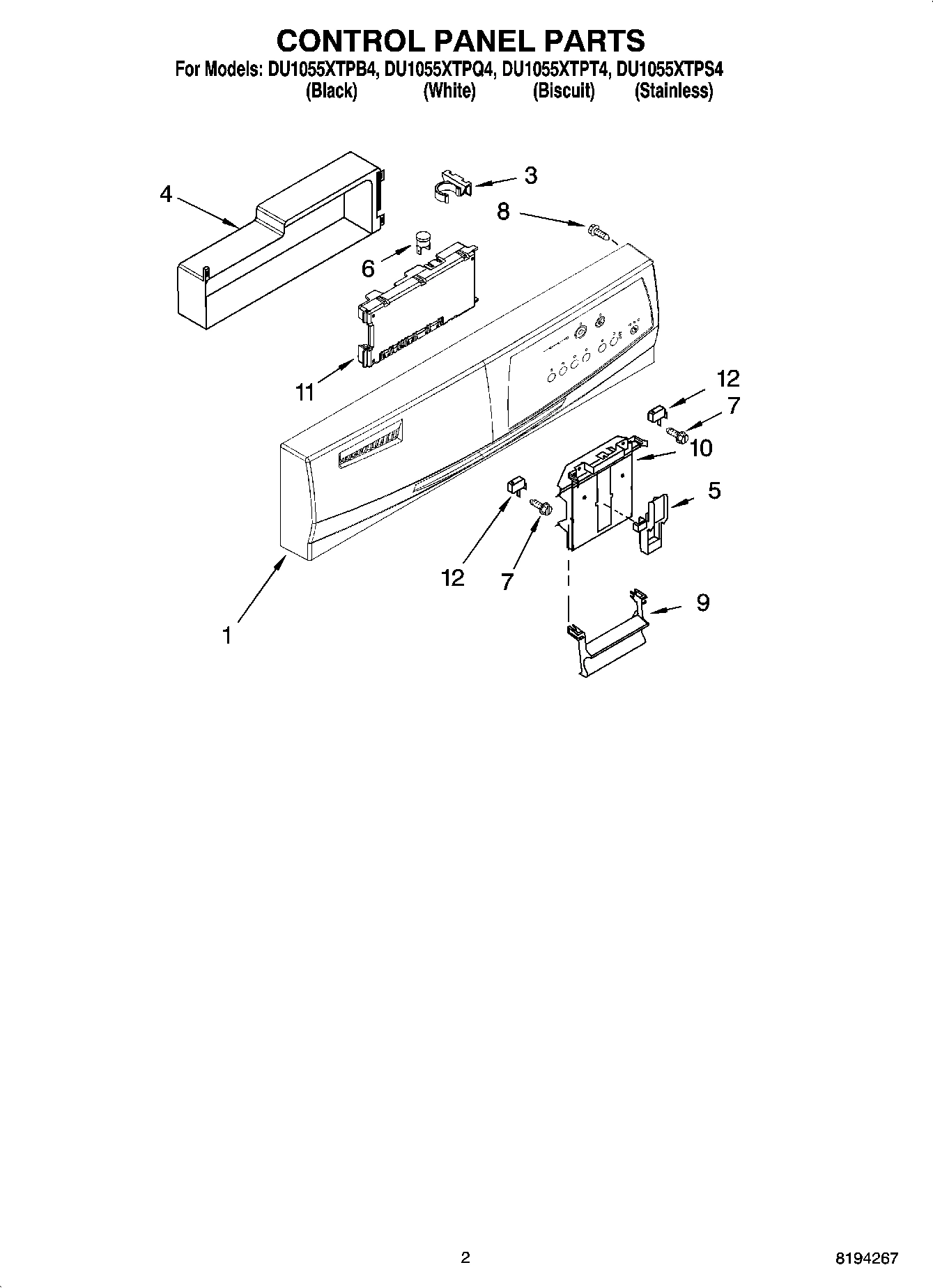 02 - CONTROL PANEL PARTS